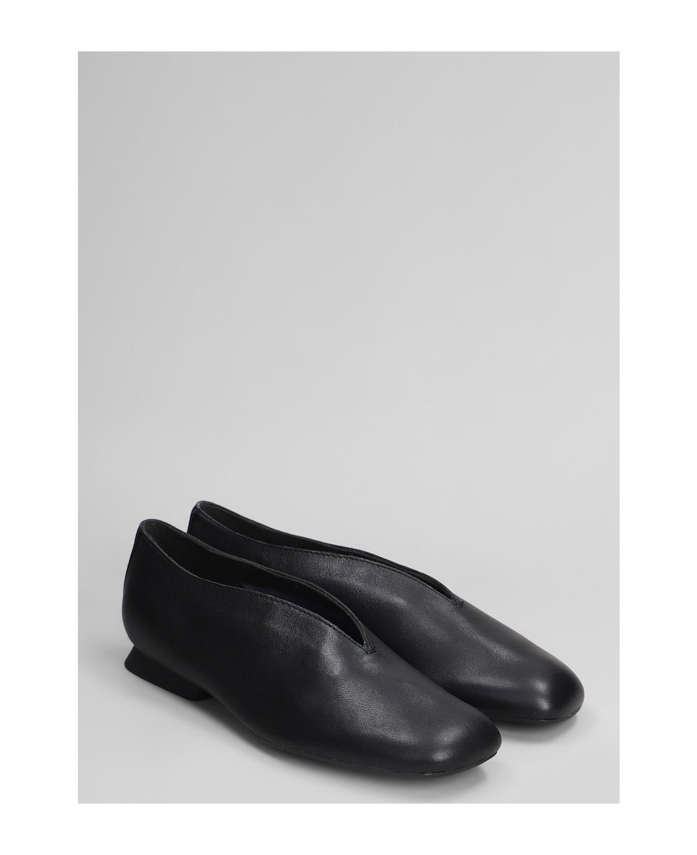 Camper Casi Myra Ballet Flats In Black Leather - black