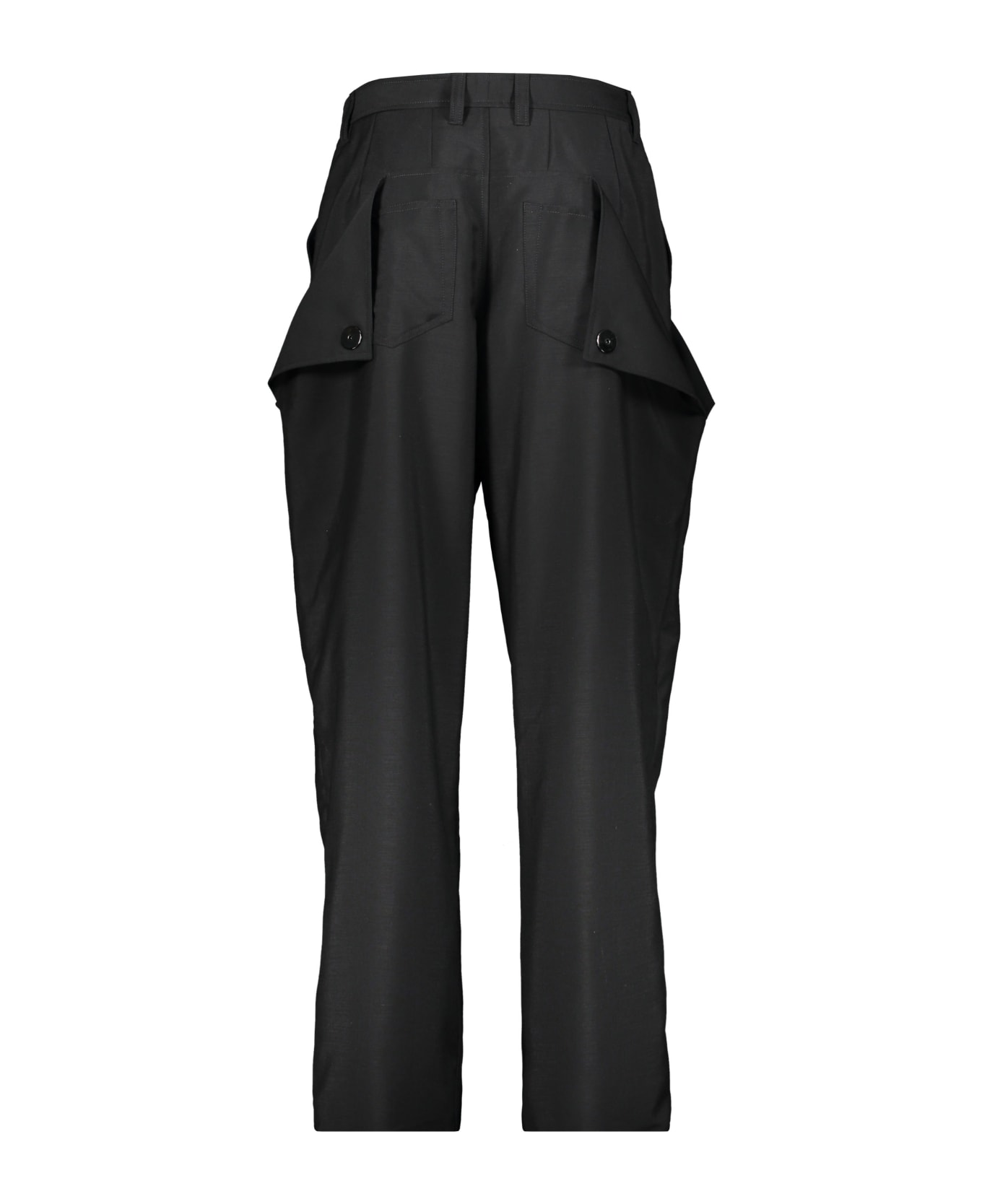 Burberry Virgin Wool And Mohair Trousers - black
