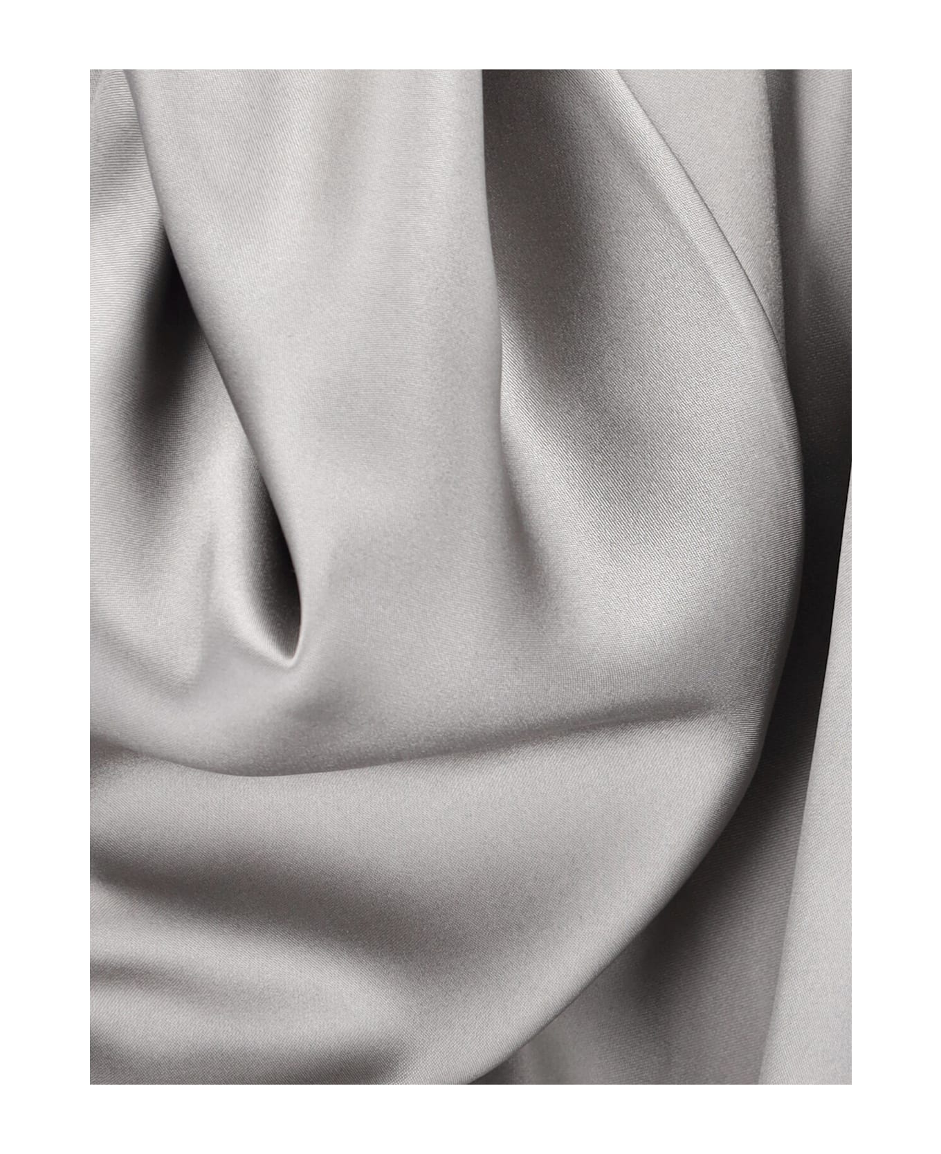 Giorgio Armani Asymmetrical Silk Shirt - Gray