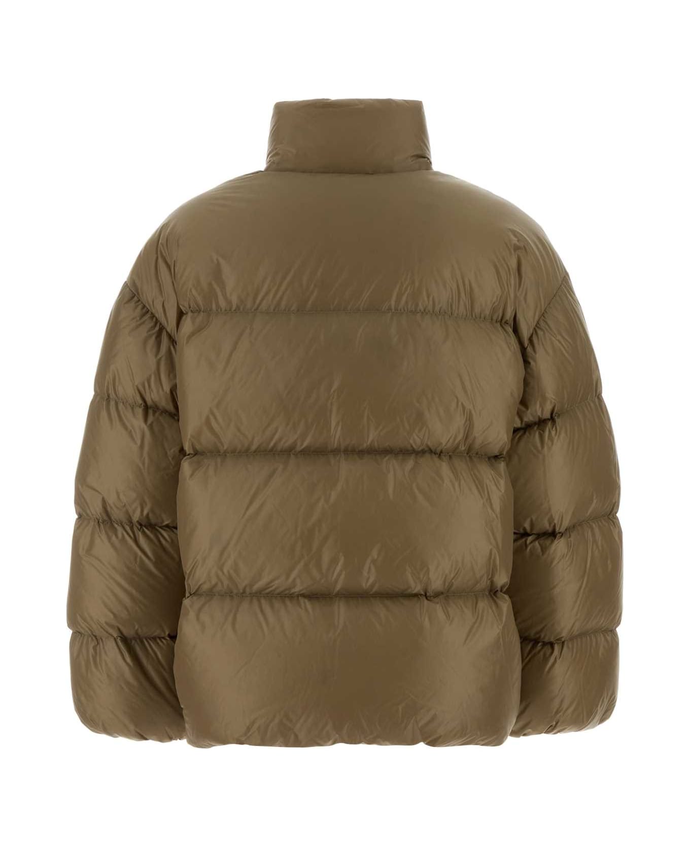Jil Sander Beige Nylon Down Jacket - Kaki