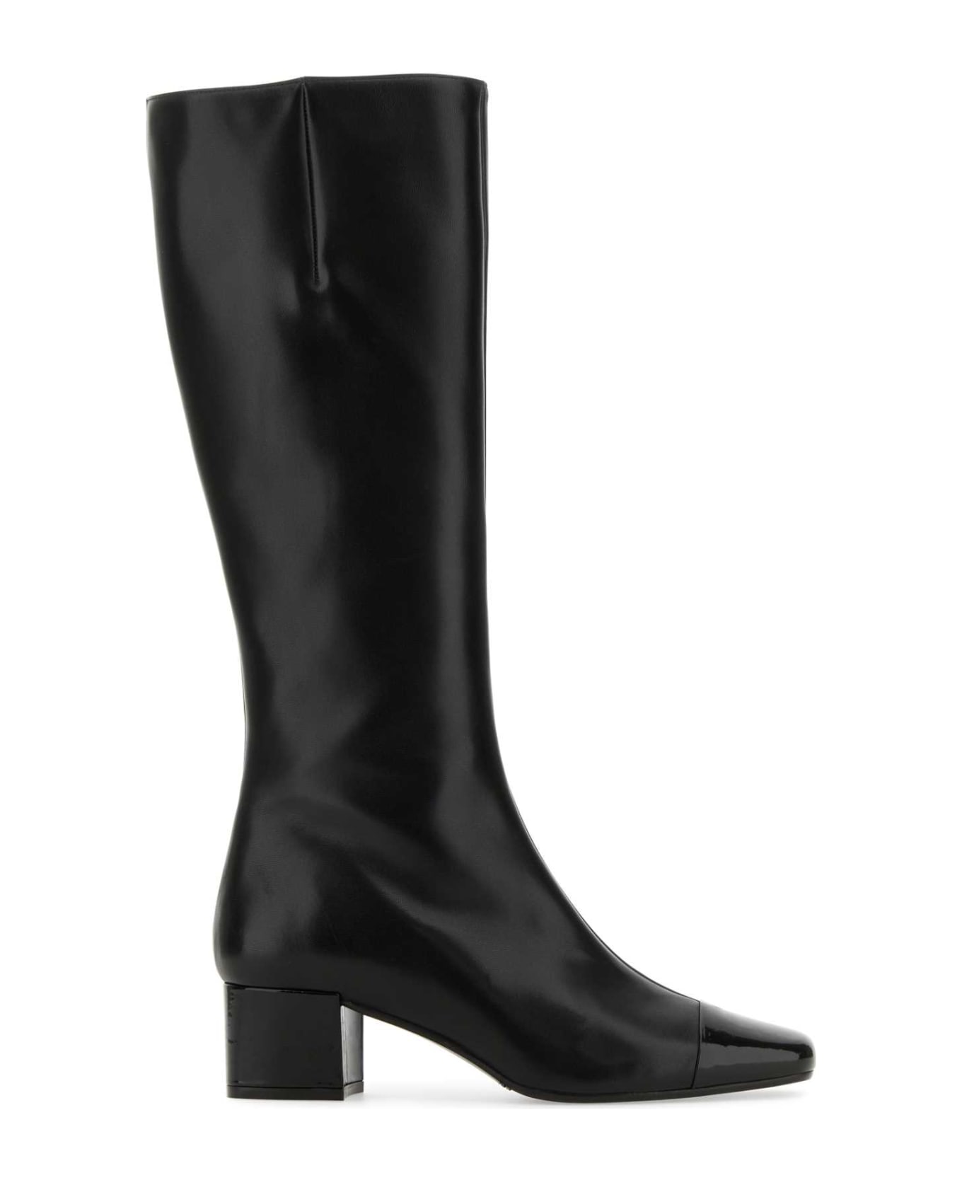 Carel Black Leather Malaga Boots - BLACKLAMB