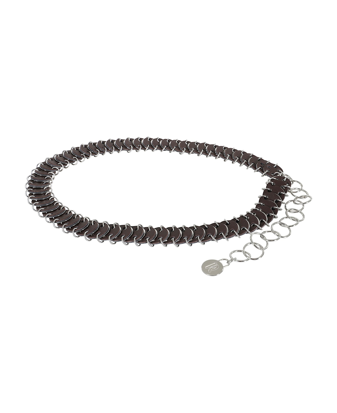 Paco Rabanne Ceinture - Dark Brown  Silver