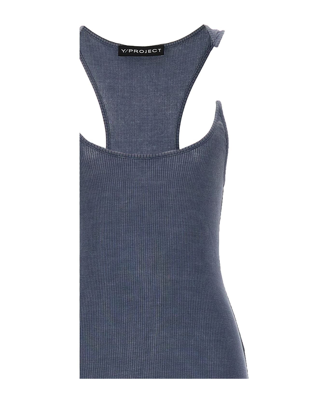 Y/Project 'invisible Strap' Dress - Blue