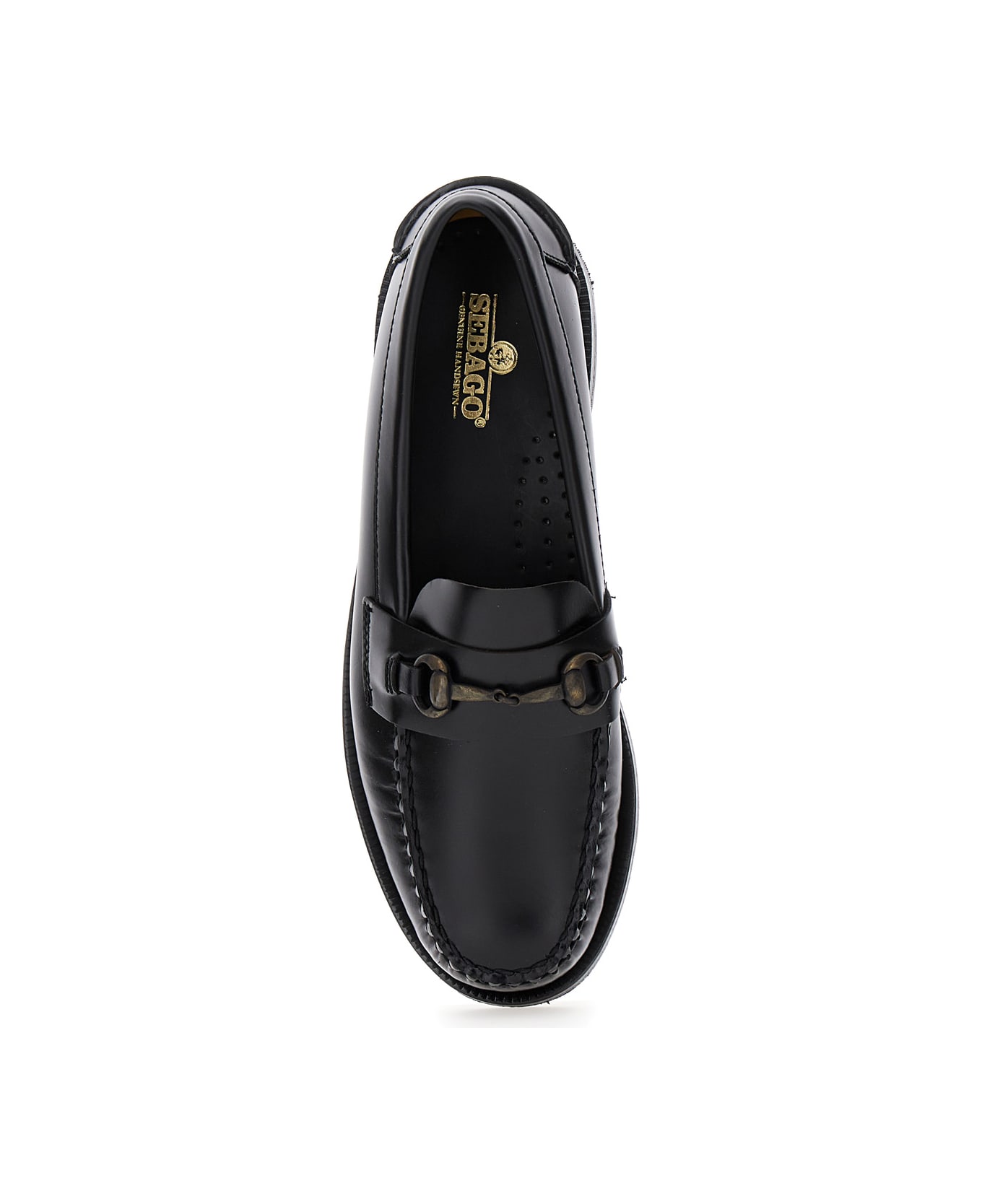 Sebago 'joe' Black Pull-on Loafers With Horsebit Detail In Leather Woman - Black