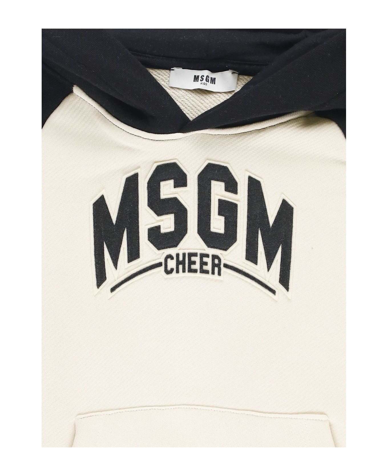 MSGM Logo Printed Drop Shoulder Hoodie