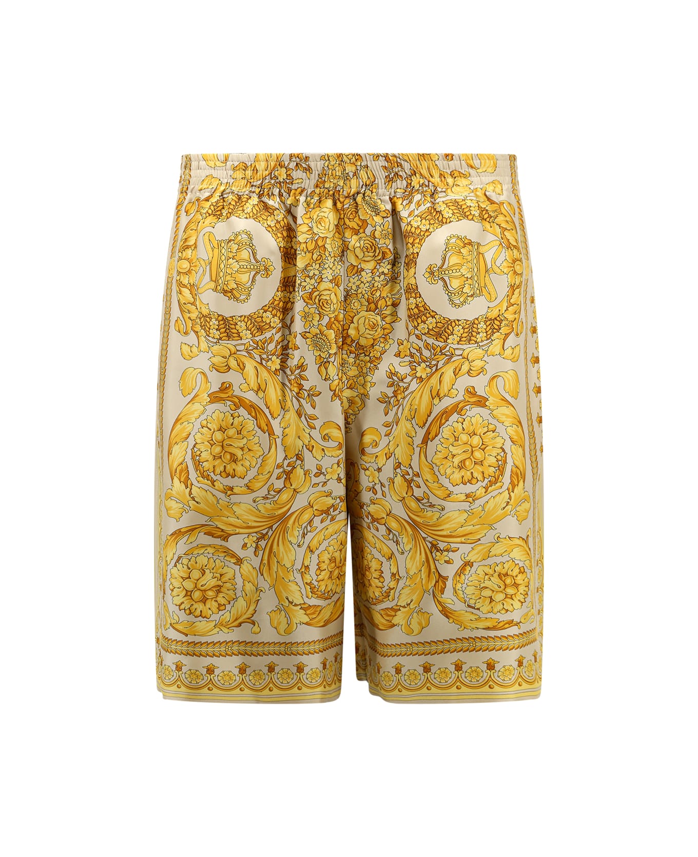 Versace Barocco Bermuda Shorts - YELLOW