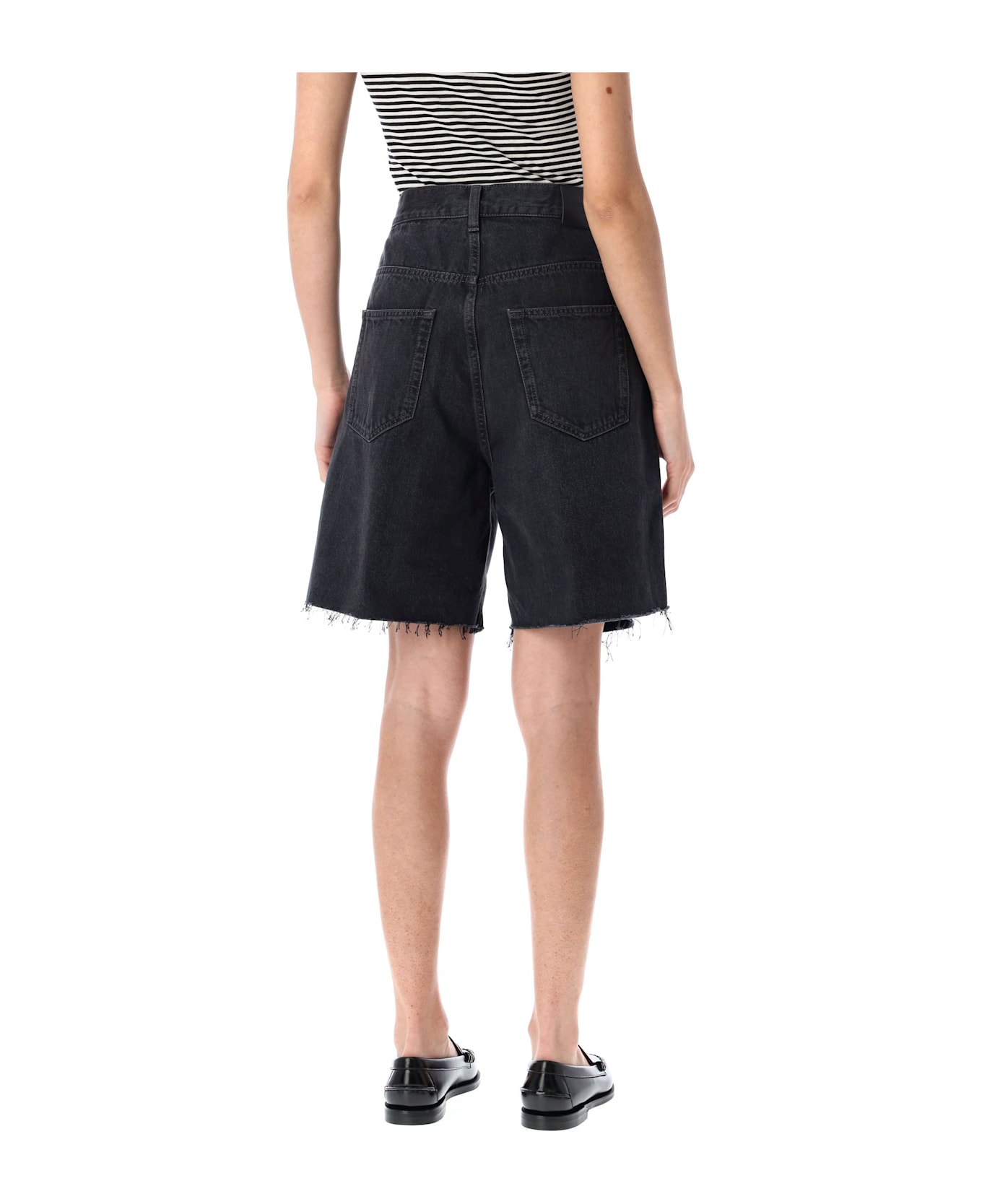 Saint Laurent Vendôme Denim Bermuda Shorts - BLACK