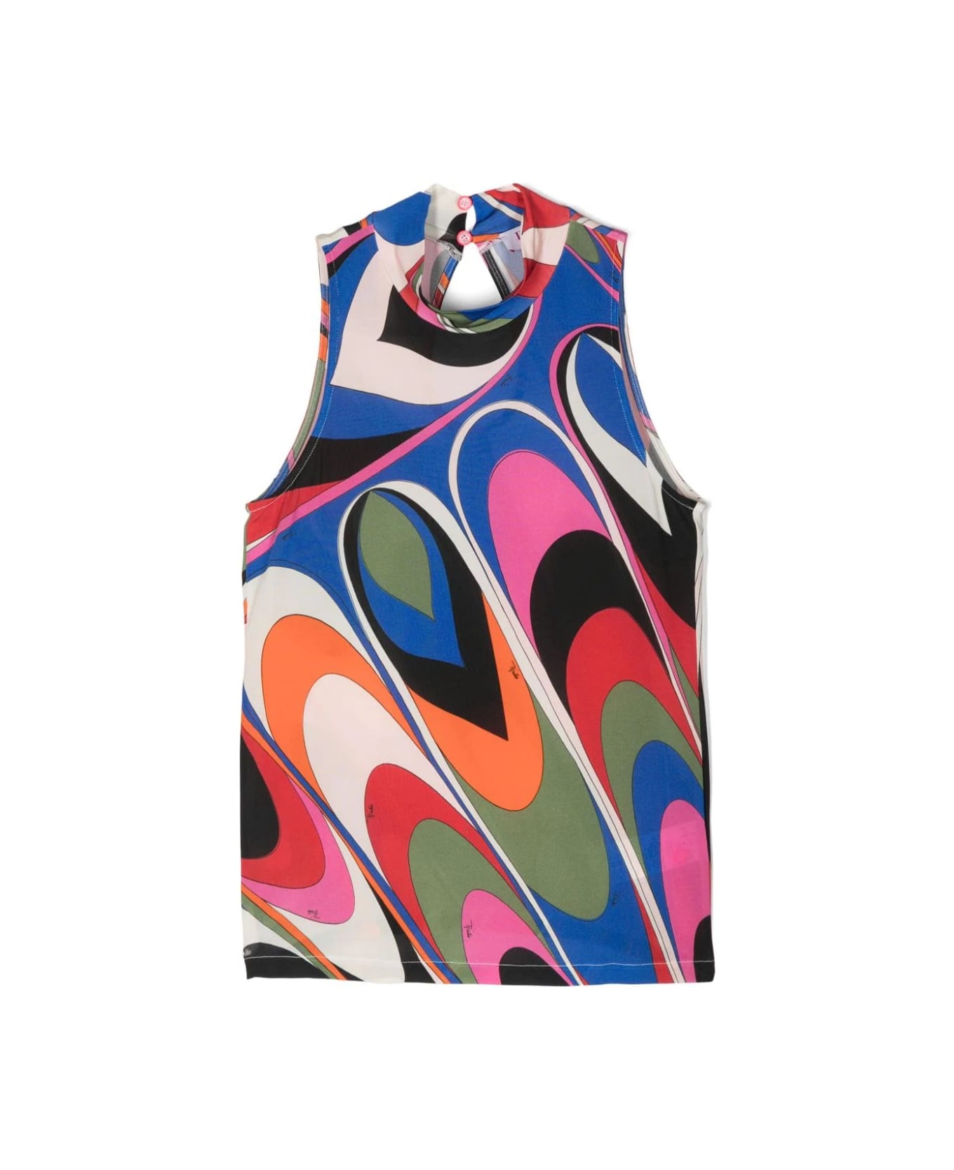 Pucci Multicoloured Wave Print Sleeveless Top - Multicolour