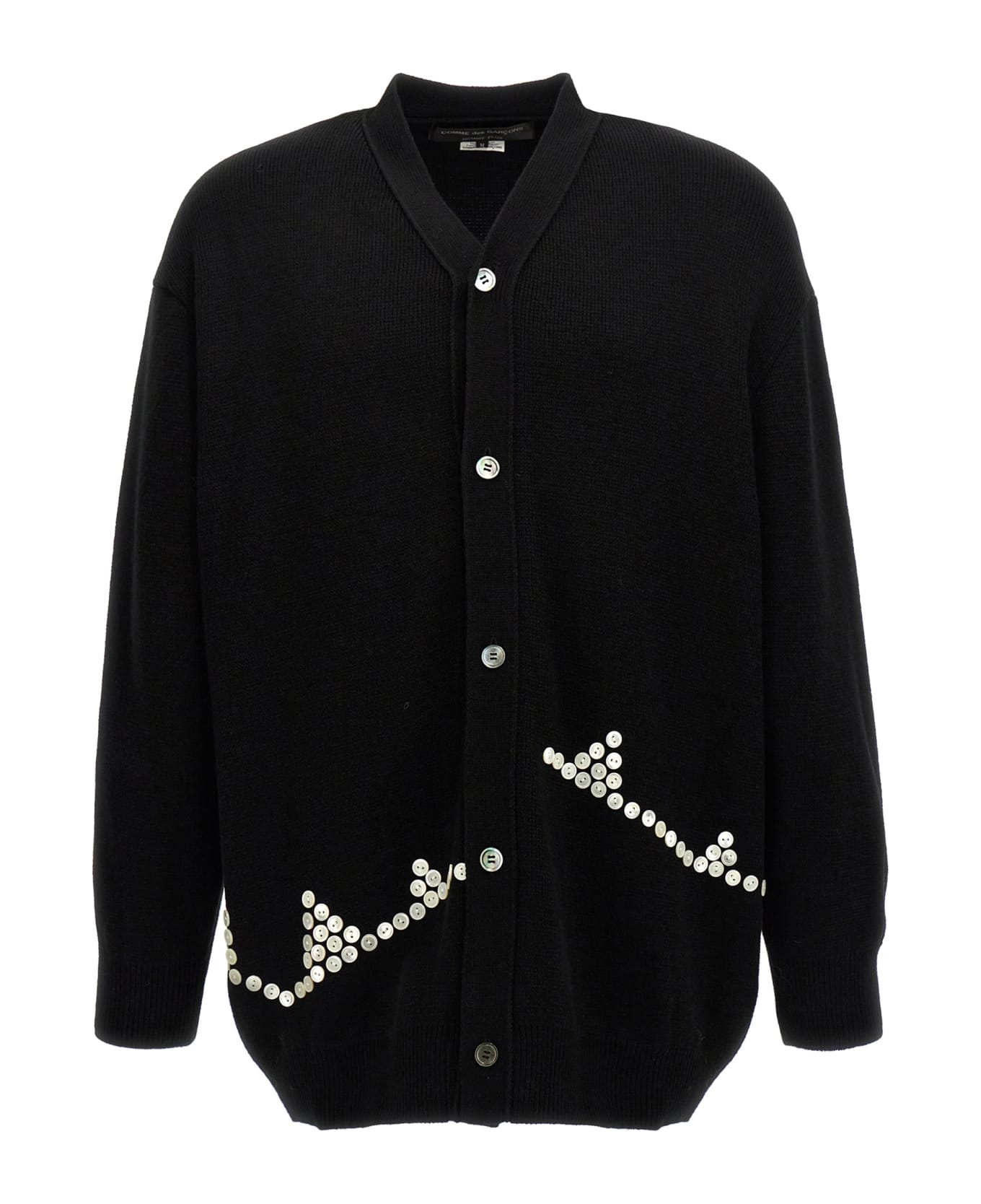 Comme Des Garçons Homme Plus Button Detail Sweater - Black  