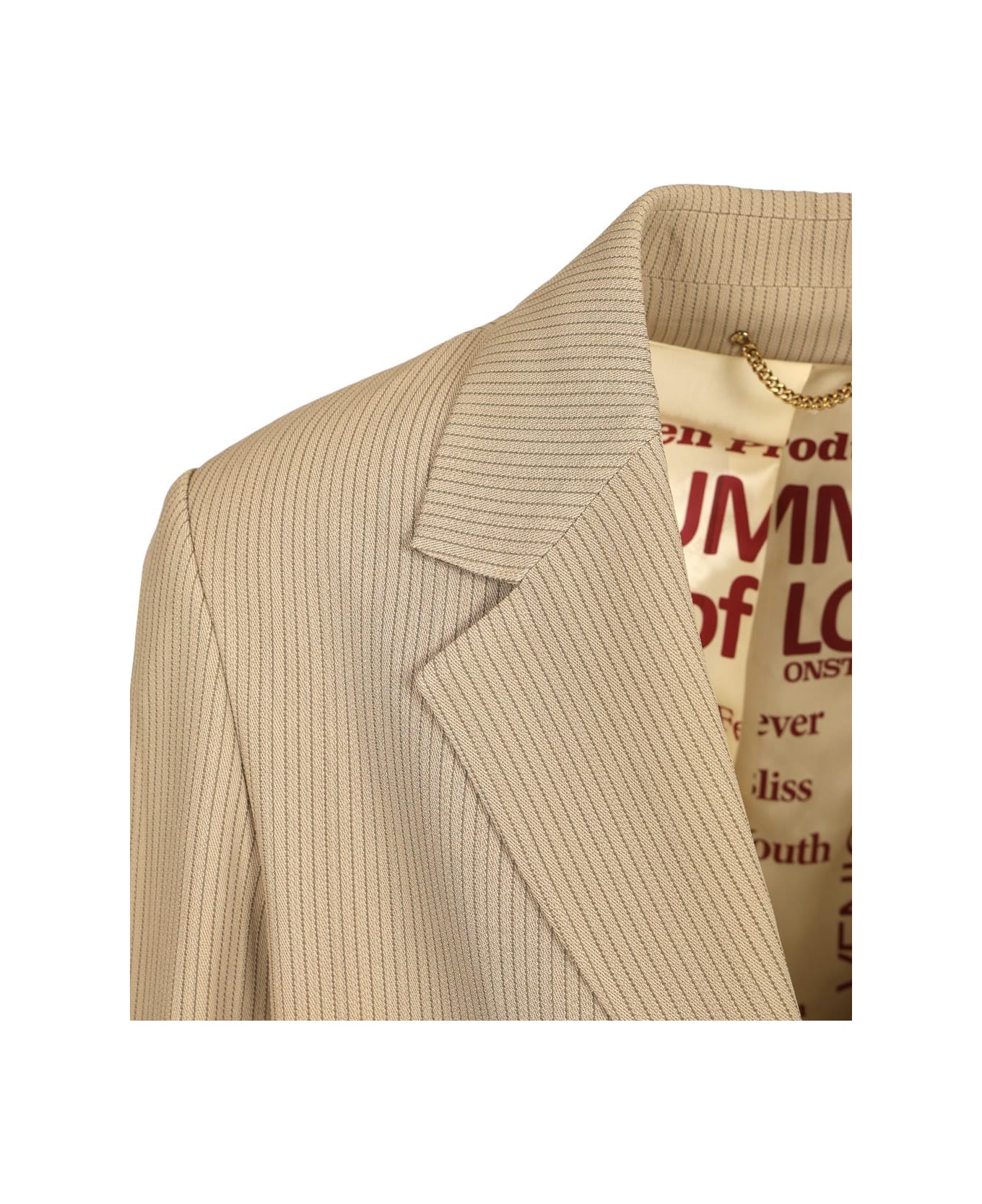 Golden Goose Striped Jacket - Beige