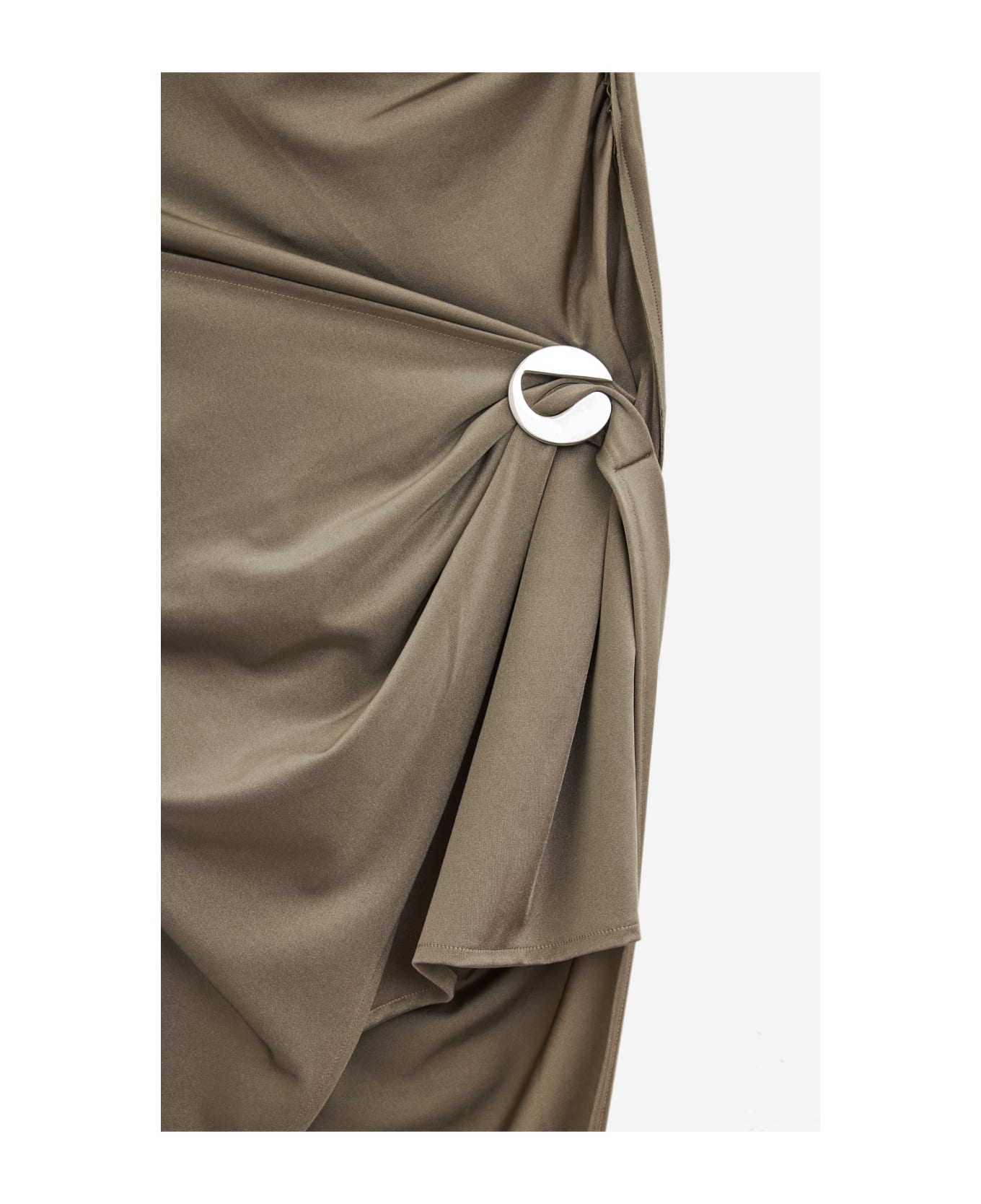 Coperni Asymmetric Draped Dress - grey ワンピース＆ドレス
