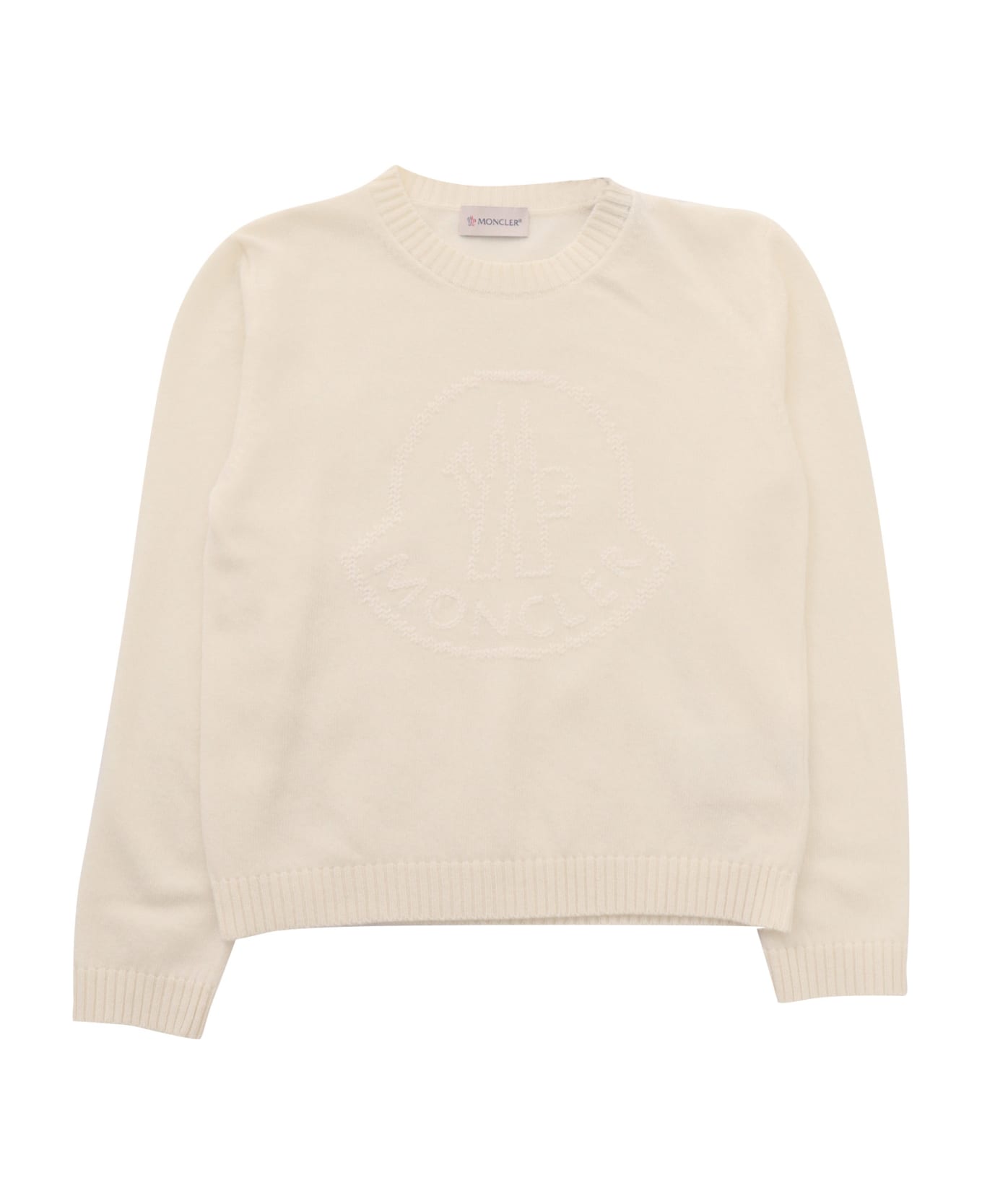 Moncler Crew Neck Sweater - WHITE