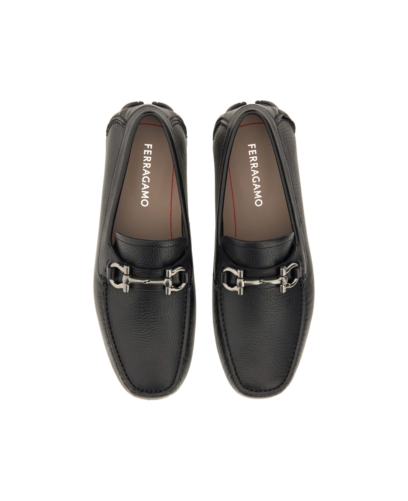 Ferragamo Moccasin Gancini - BLACK