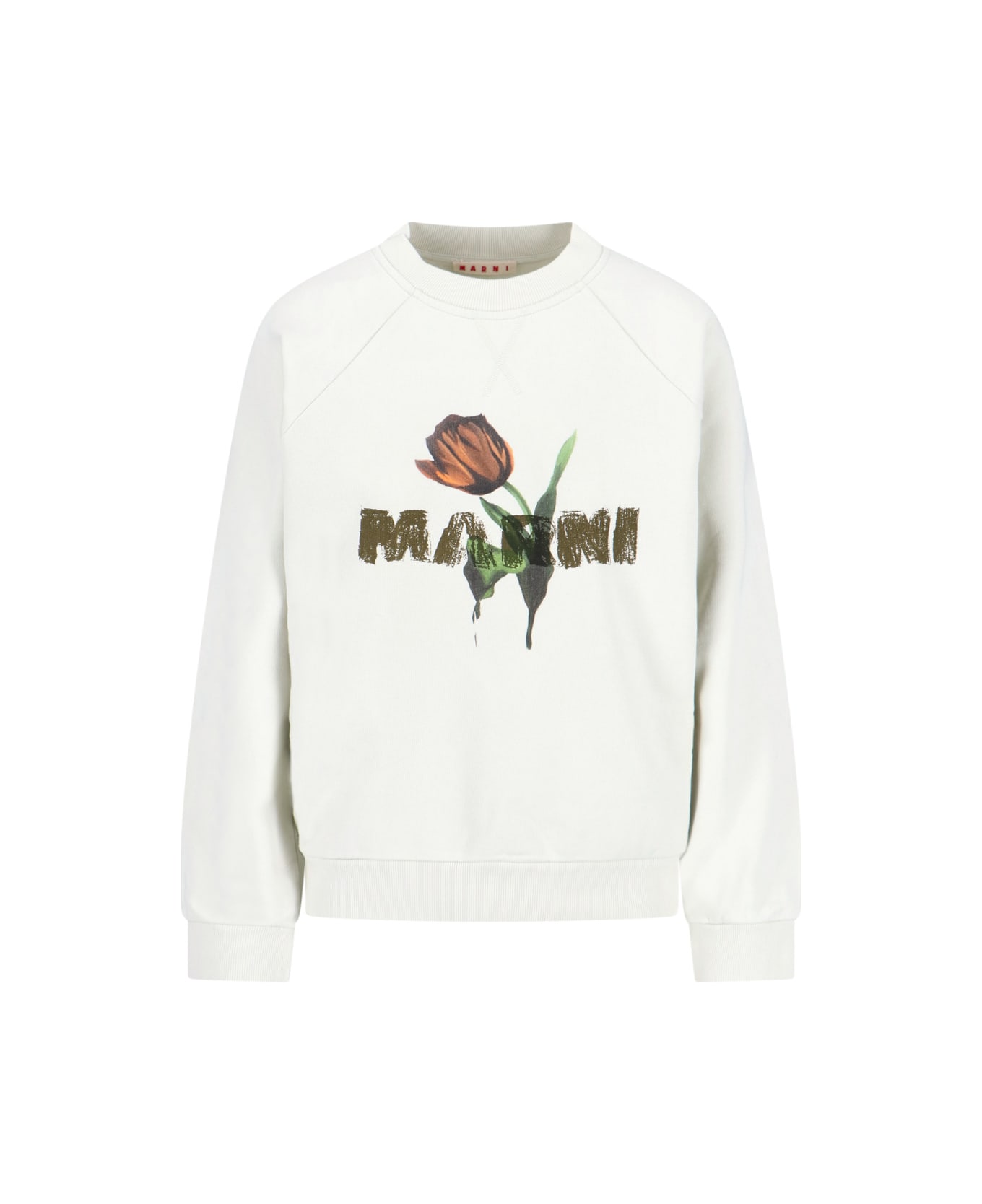 Marni Logo Crewneck Sweatshirt - GLASS