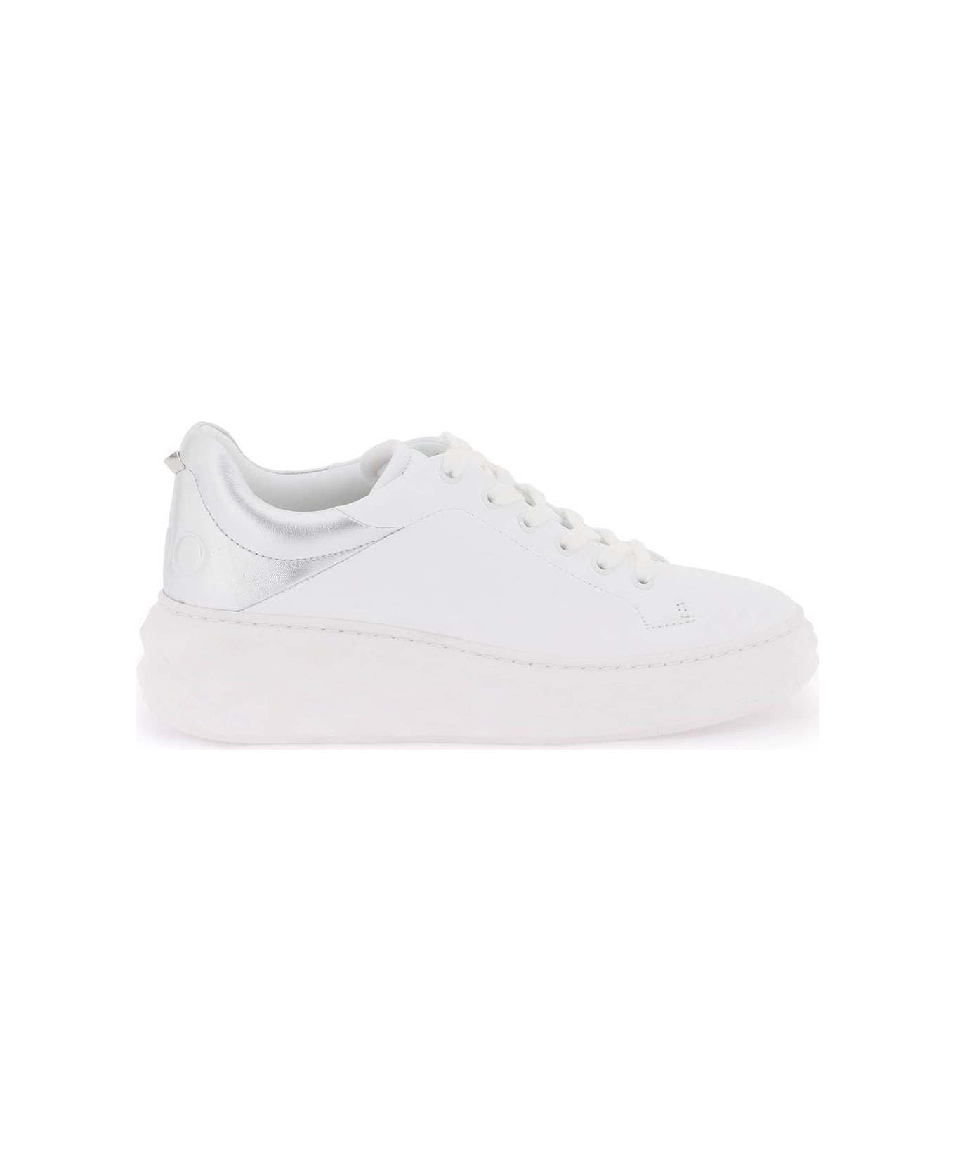 Jimmy Choo Diamond Maxi/f Ii Sneakers - V WHITE SILVER (White)