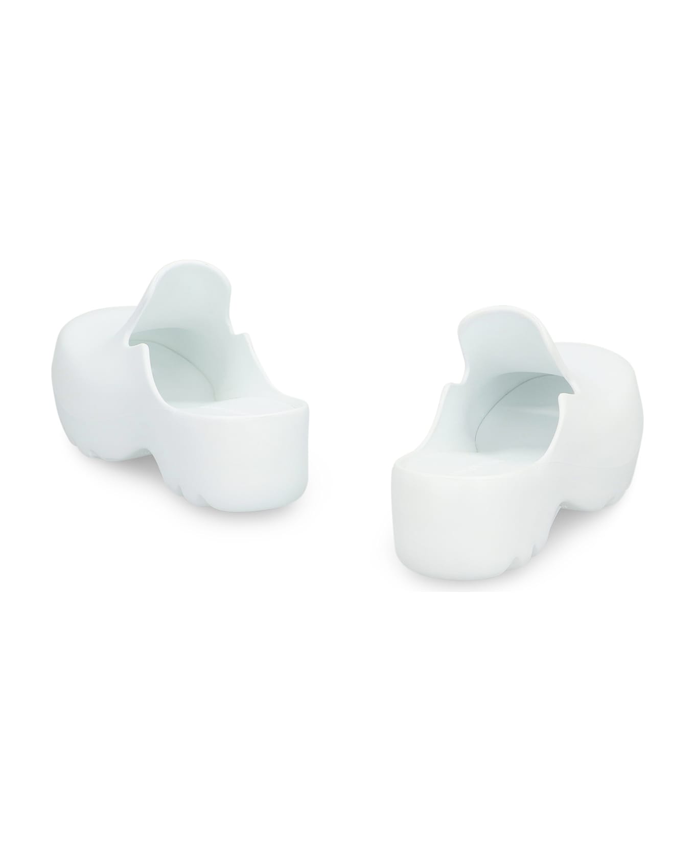 Bottega Veneta Rubber Slides - White