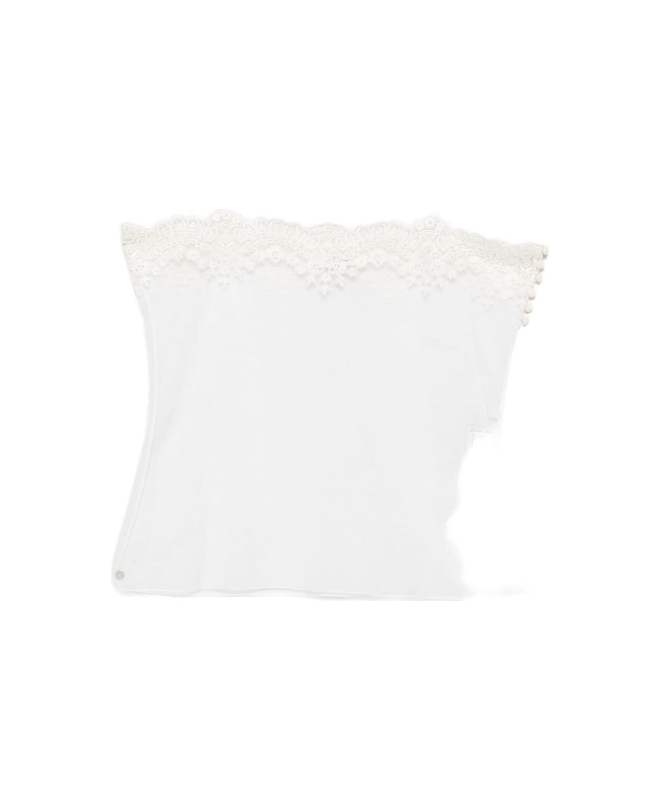 Chloé Embroidered Lace Top - White
