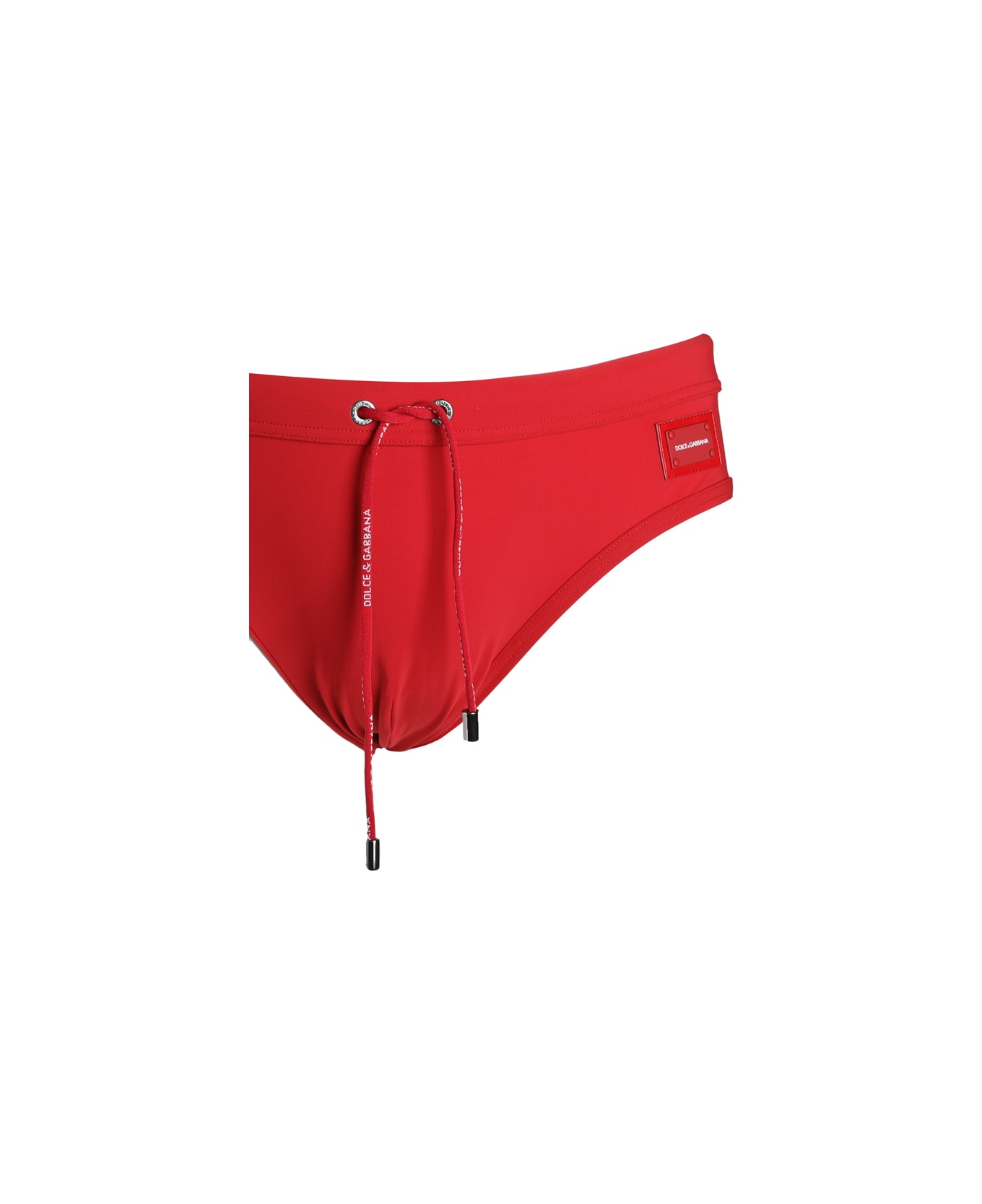 Dolce & Gabbana Swim Briefs In Run-resistant Technical Fabric - Bloody red