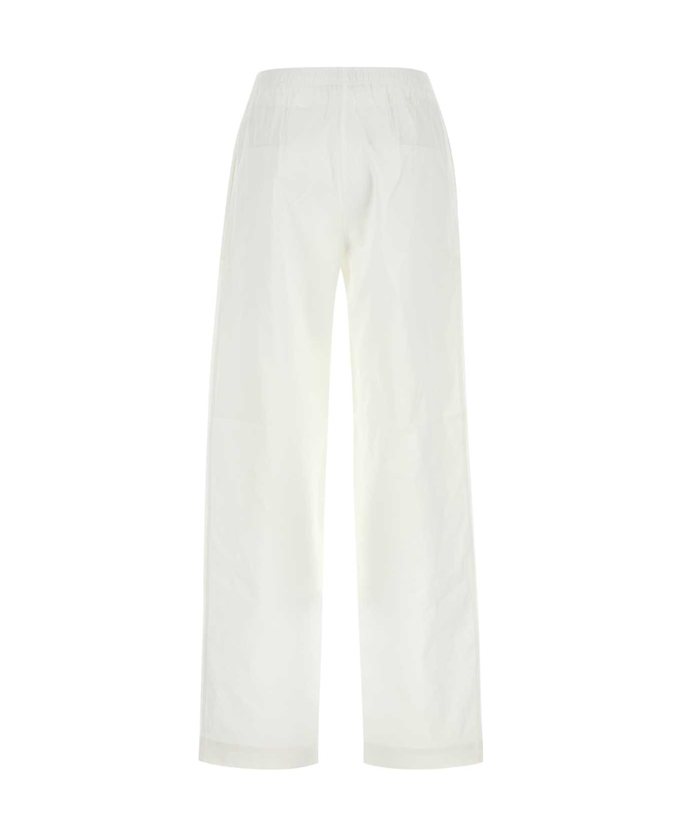 Miu Miu White Poplin Pyjama Pant - BIANCO