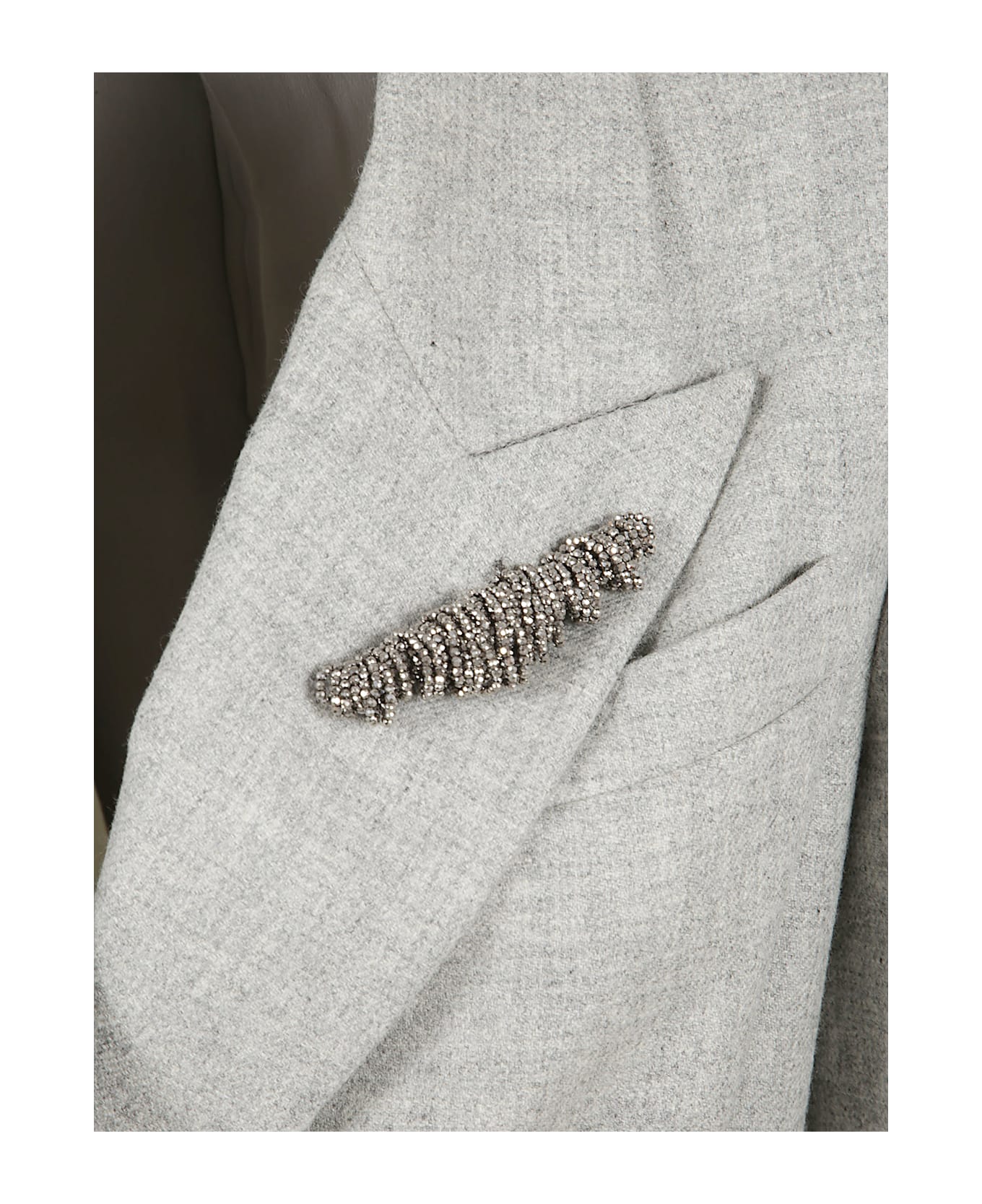 Brunello Cucinelli Double-breasted Flannel Jacket - Light Grey