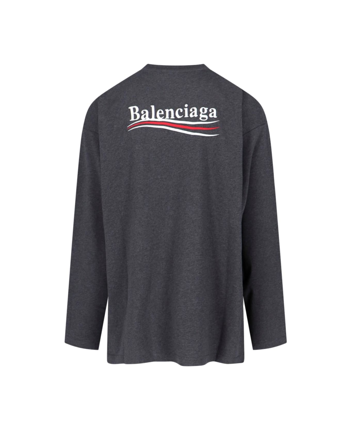 BALENCIAGA ロコ刺繍クルネックTシャツ 787349TRVB7 9081 Balenciaga Back Logo T-shirt | italist