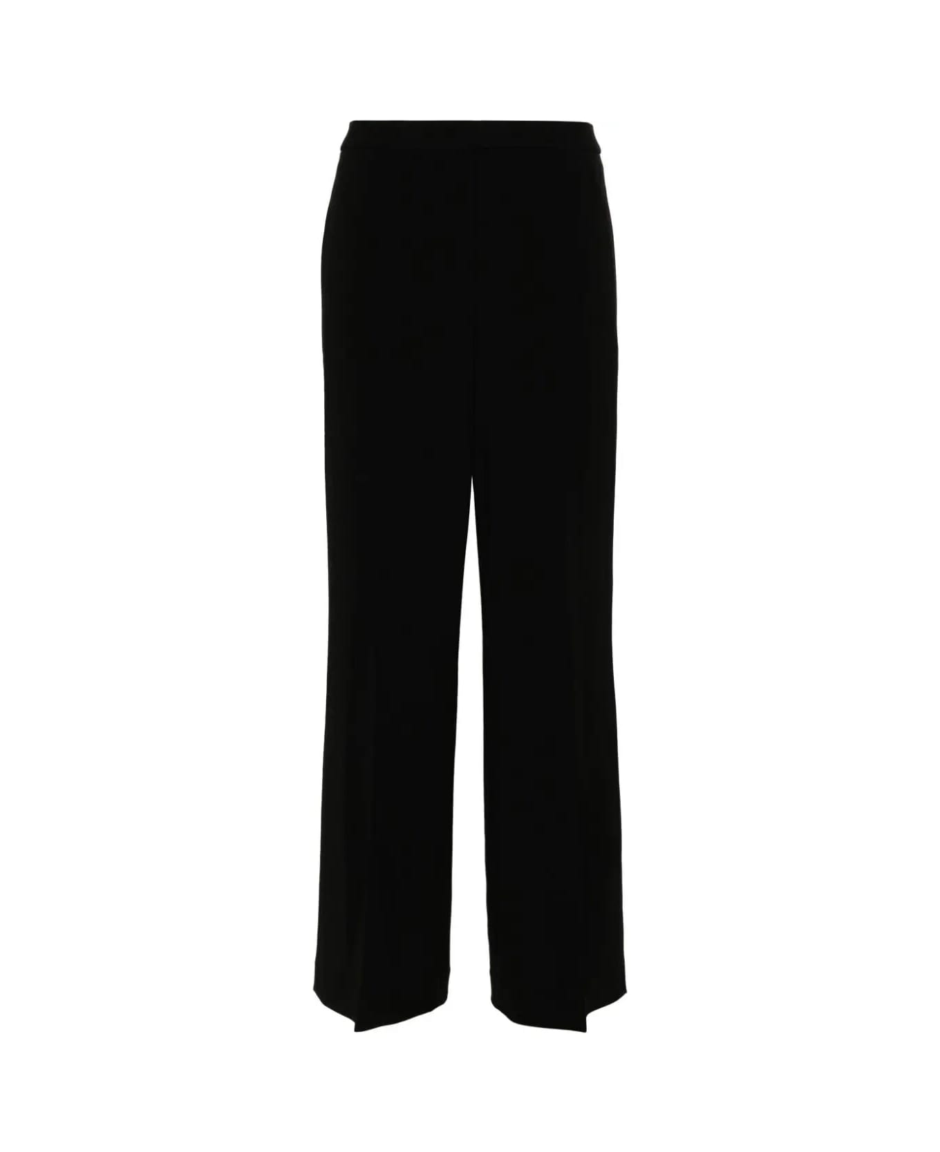 Theory Wide Pull On Admiral Crepe Trouser - Black