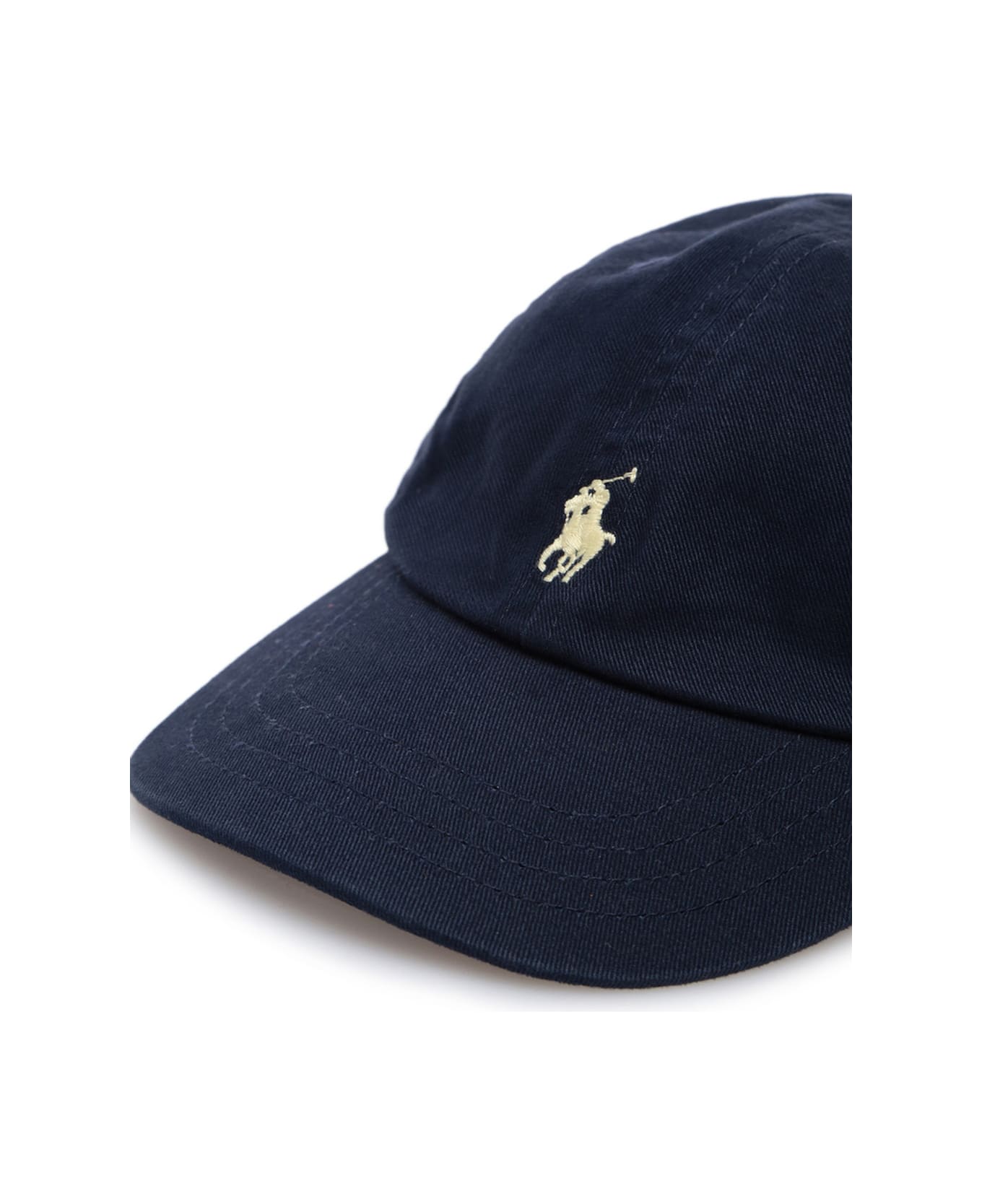 Polo Ralph Lauren Blue Cotton Hat With Logo - Blu