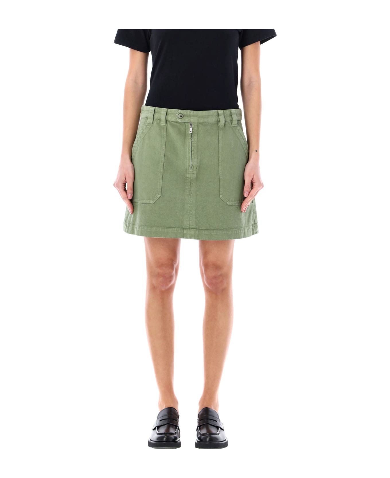 A.P.C. Sarah Mini Skirt - MILITARY