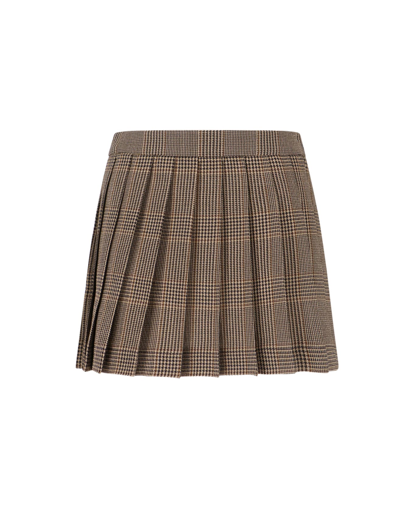 Golden Goose Virgin Wool Mini Skirt - Brown