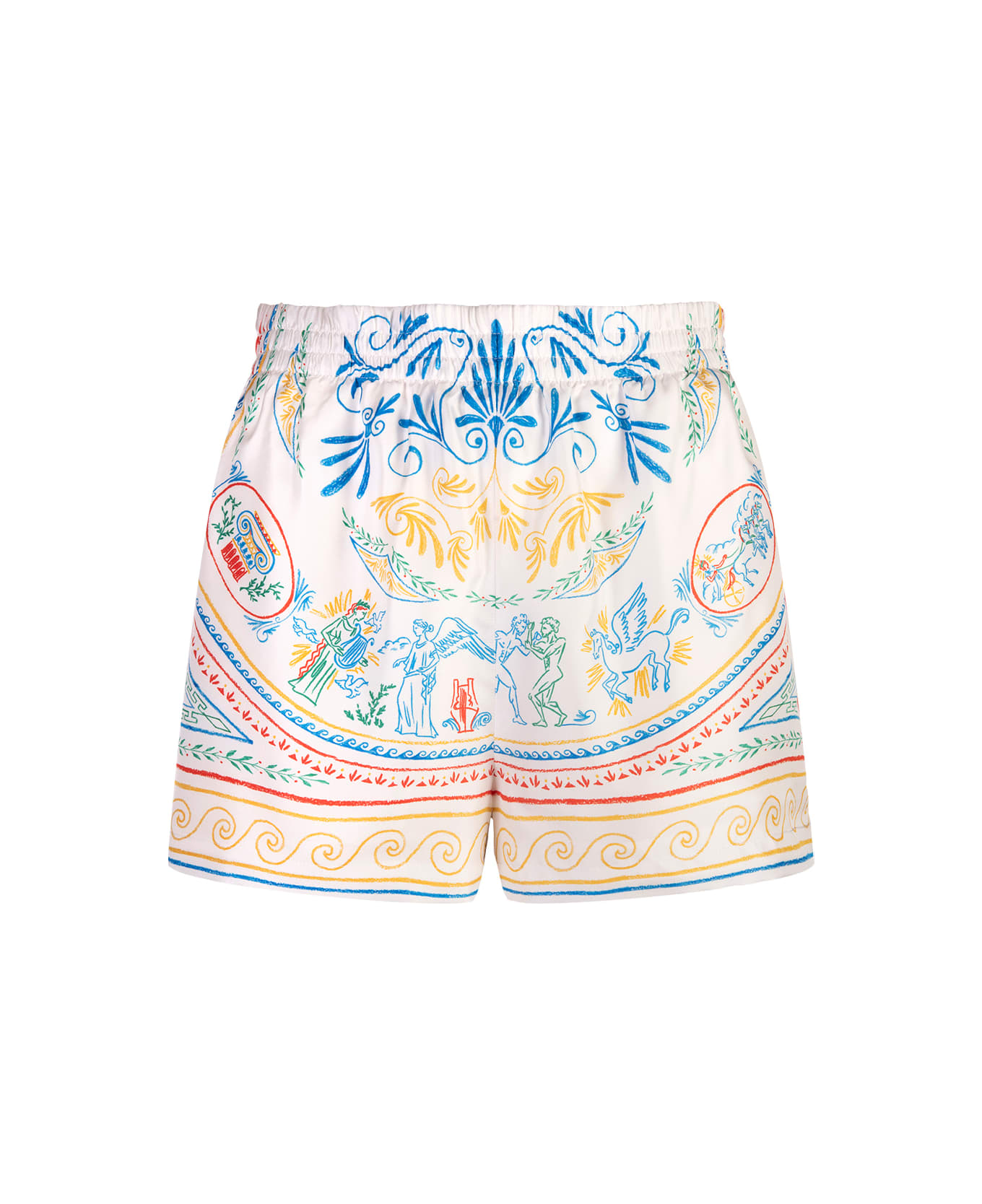 Casablanca Crayon Vase Silk Shorts - MultiColour ショートパンツ