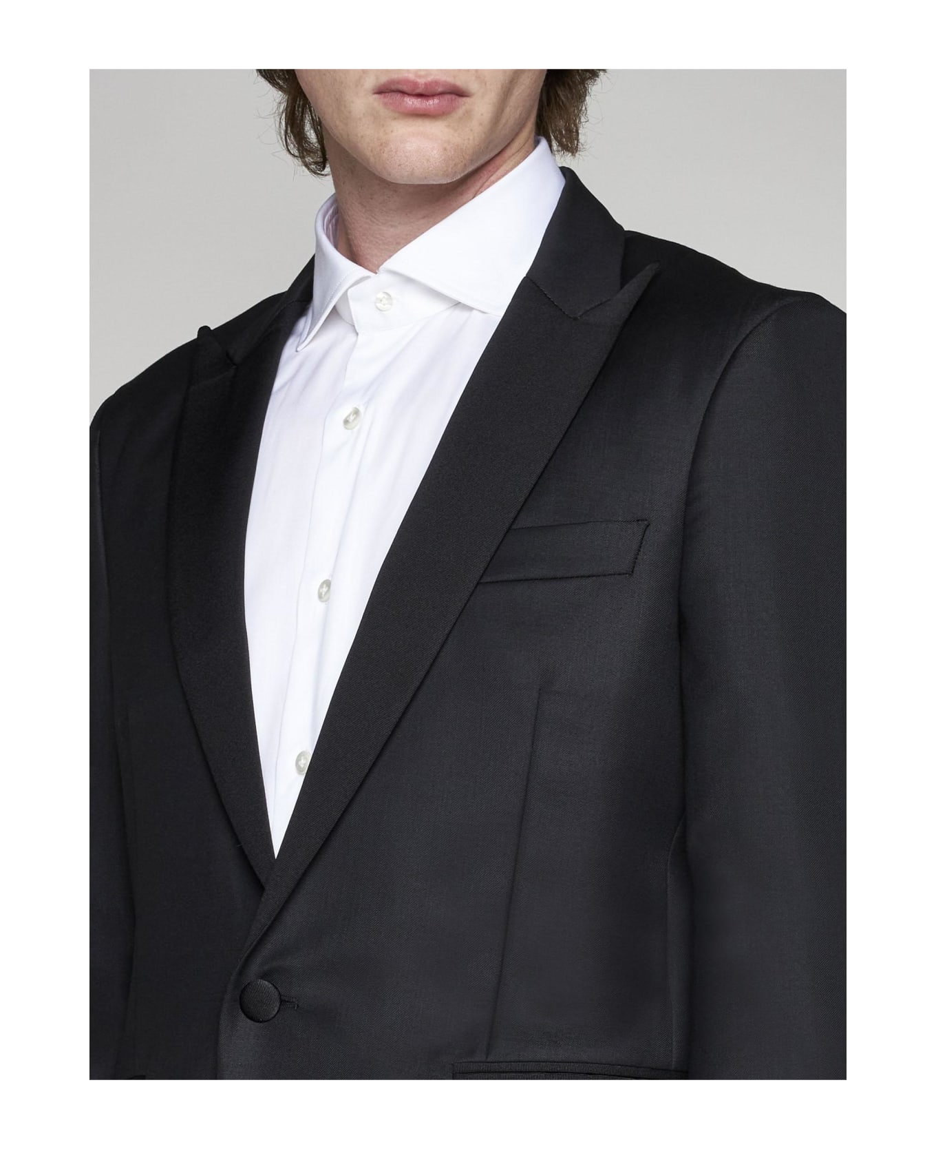 PT Torino Wool-blend Tuxedo - BLACK スーツ