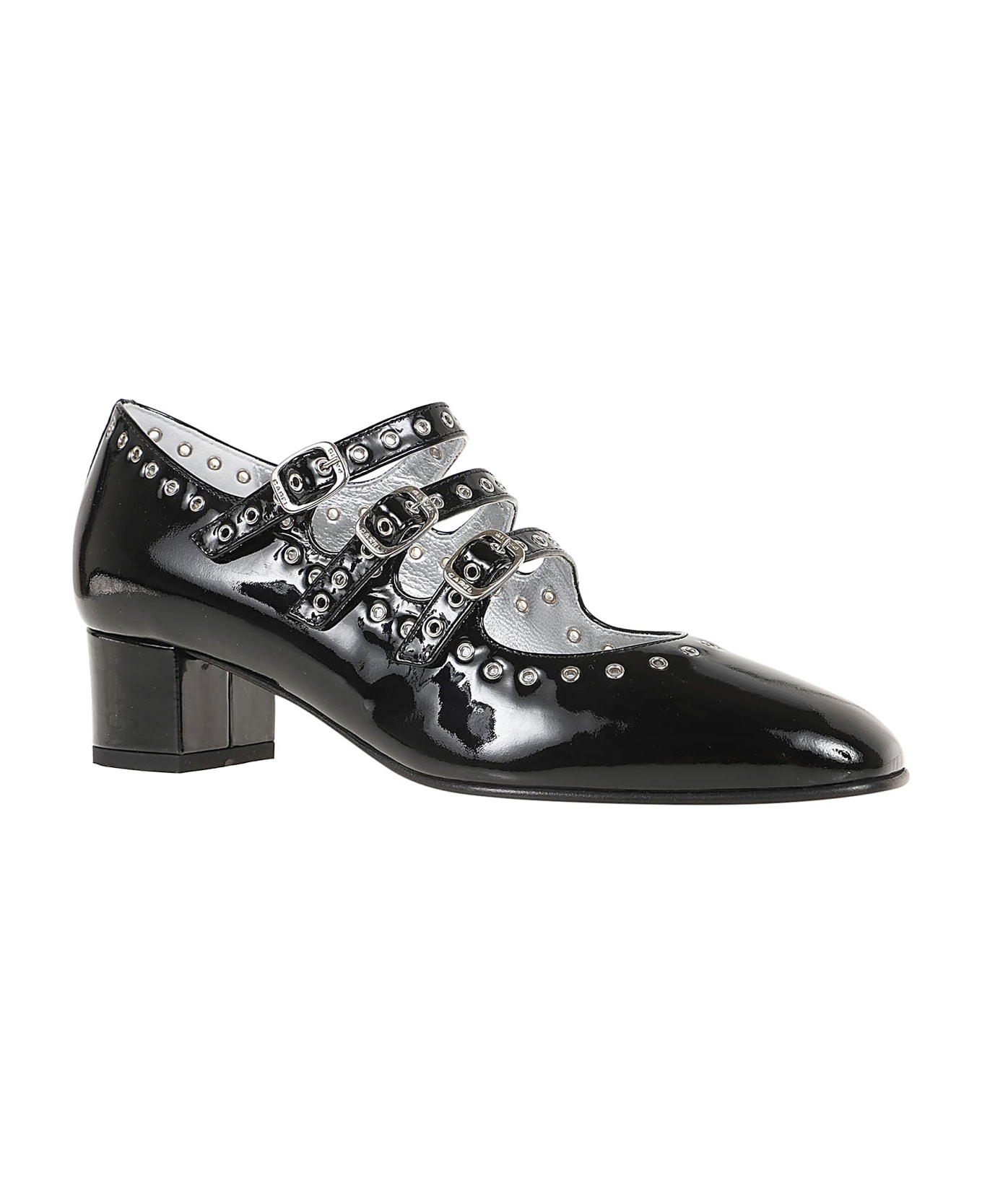 Carel Black Patent Eyelet Leather Mary Jane - BLACK