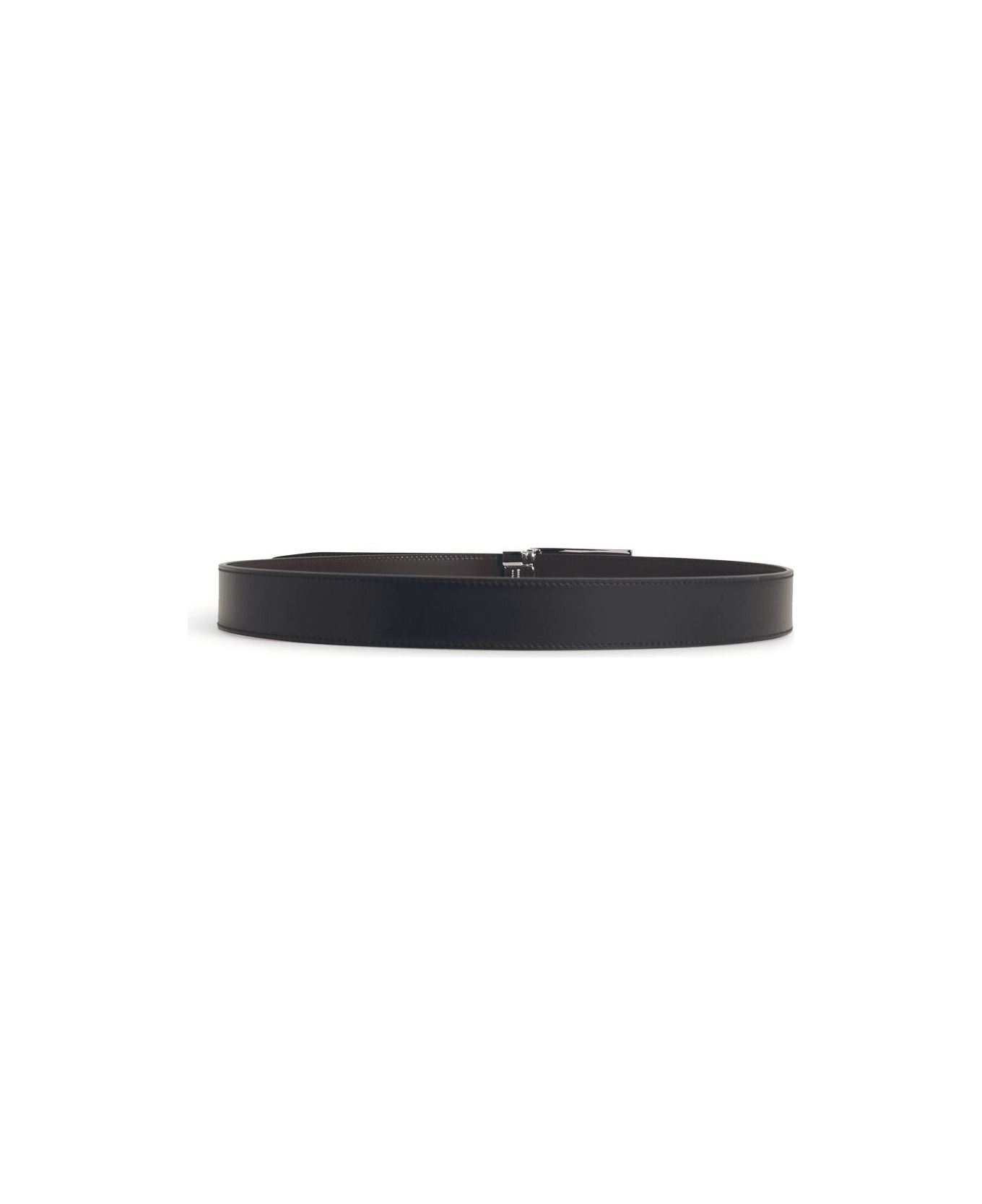Ferragamo Black Leather Belt - Black