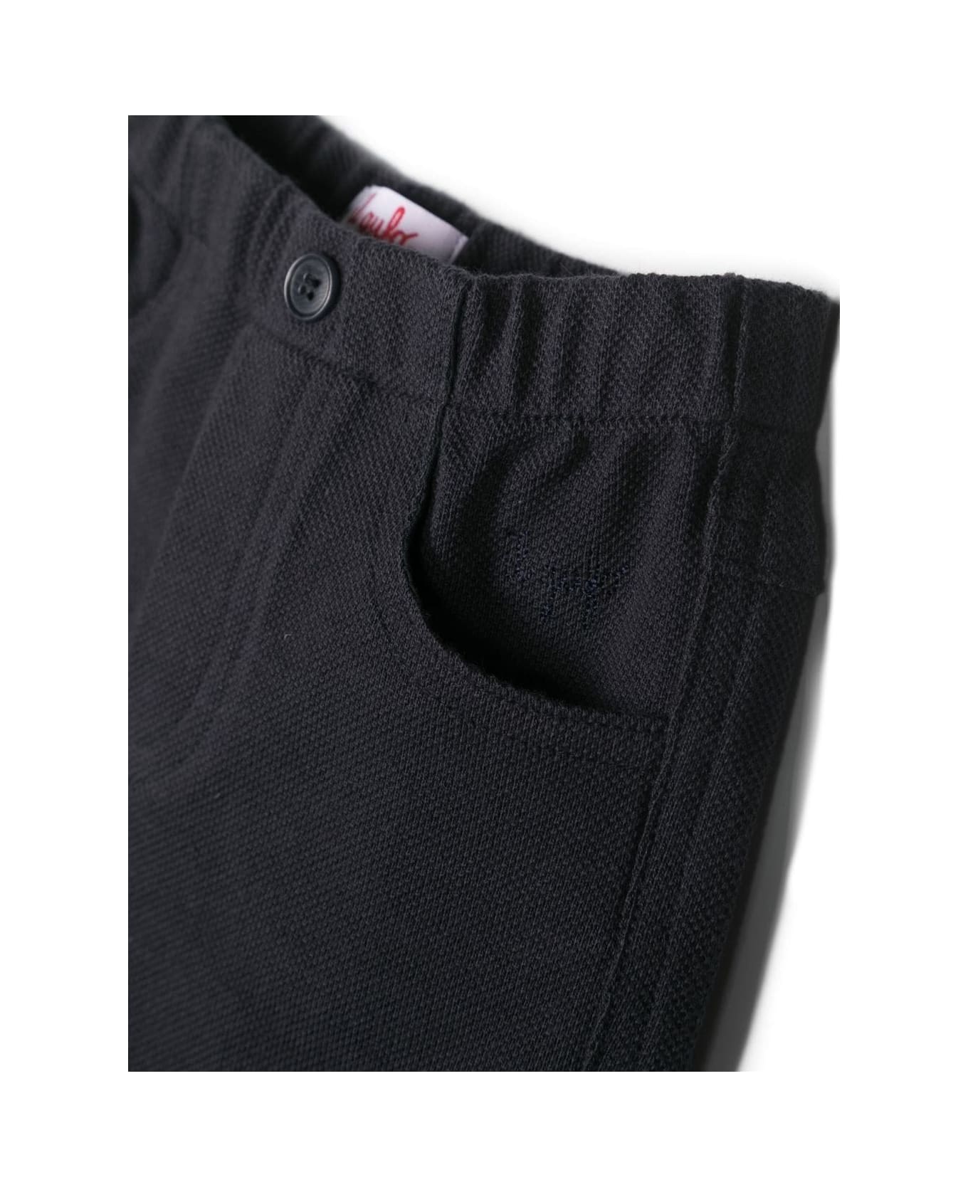 Il Gufo Black Pants In Cotton Baby - Blu