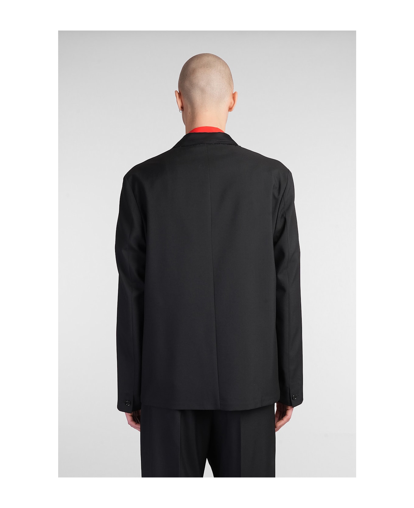 Marni Blazer In Black Wool - black