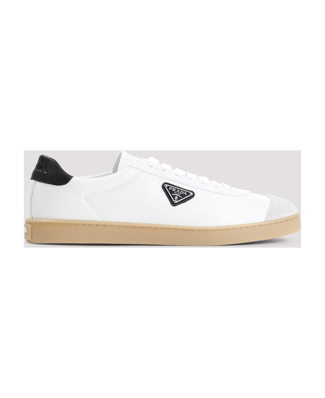 スニーカー PRADA SNEAKERS IVORY IN NAPPA Ivory Downtown Nappa Leather Sneakers | PRADA