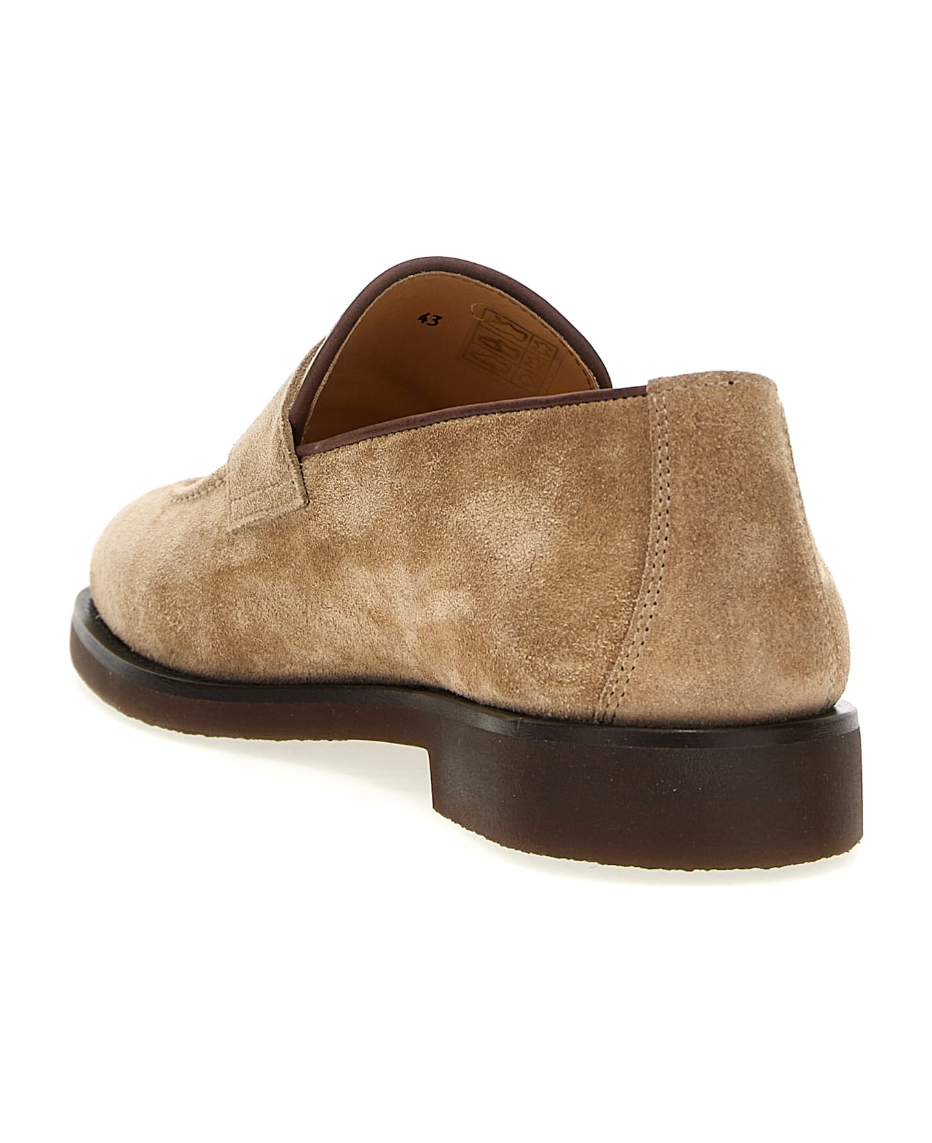 Brunello Cucinelli Suede Loafers - Beige