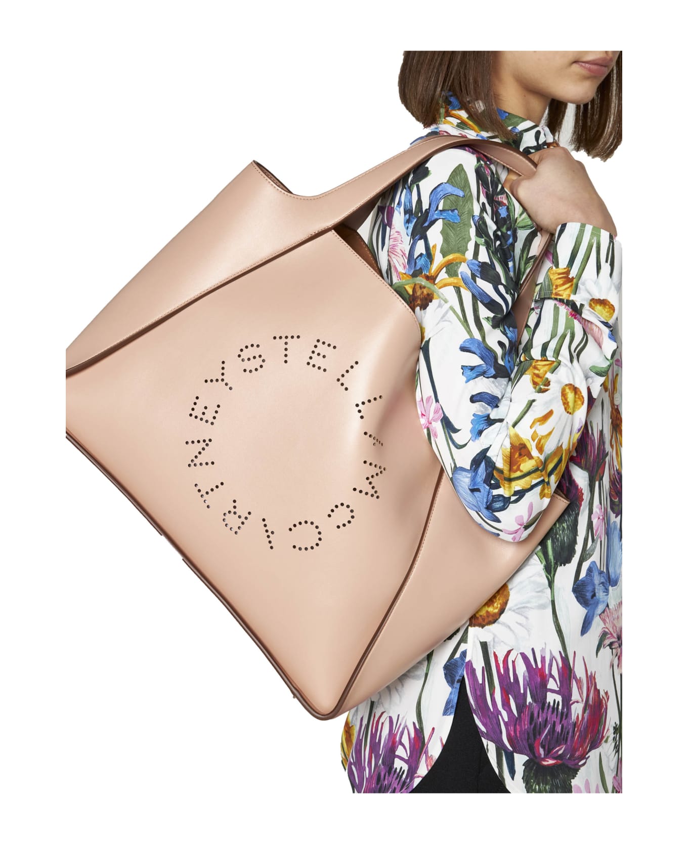Stella McCartney Tote Bag With Logo - Pink トートバッグ