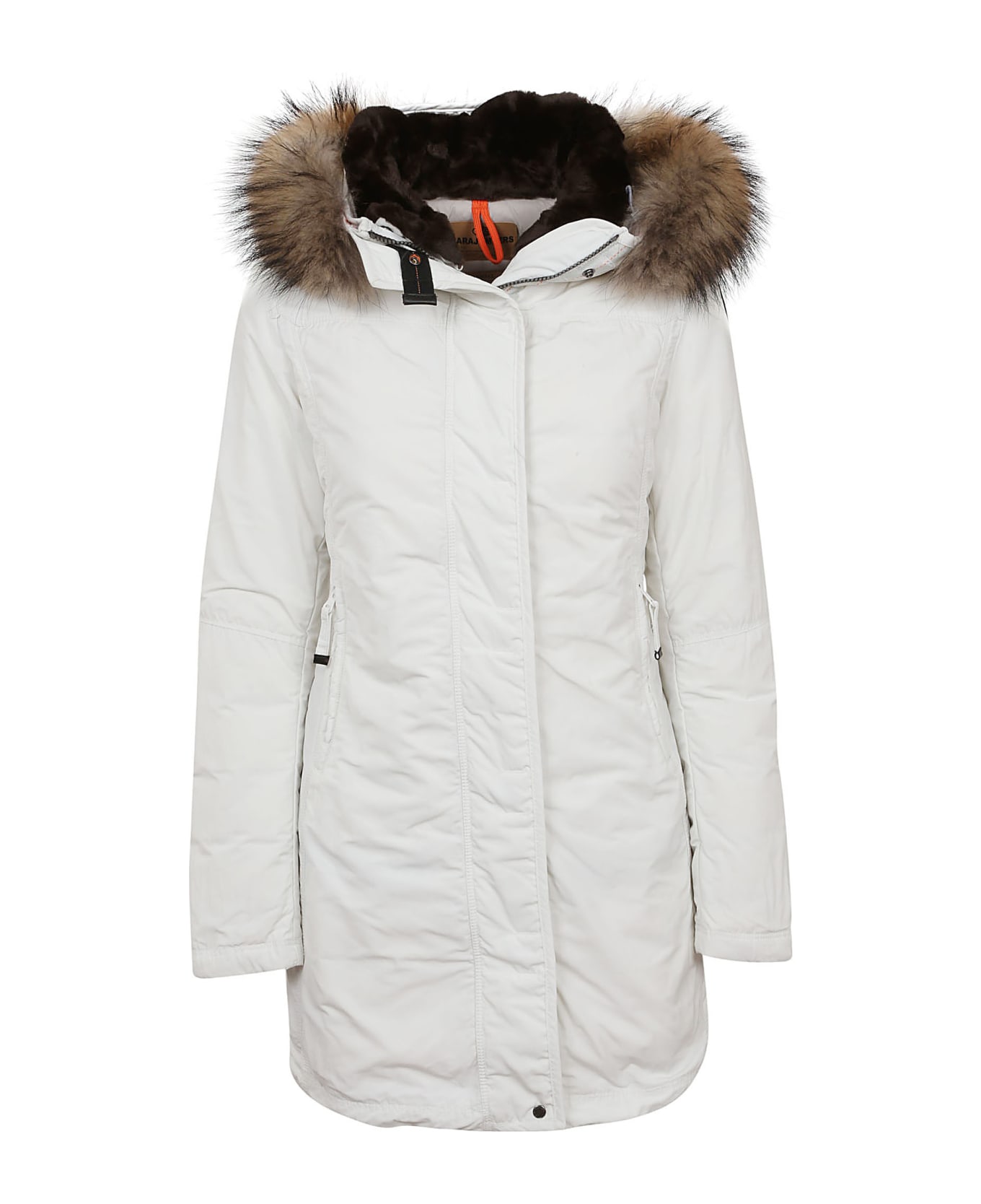 Parajumpers Fur Hooded Parka - Off White