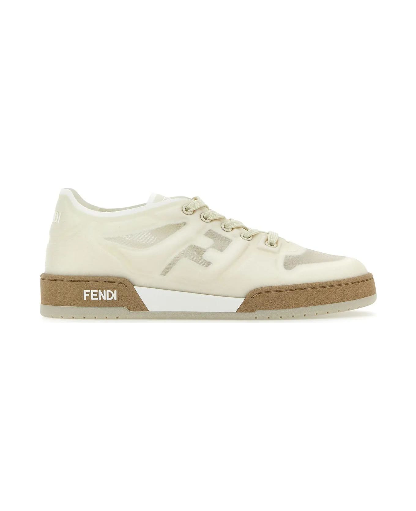 Fendi Ivory Mesh Sneakers