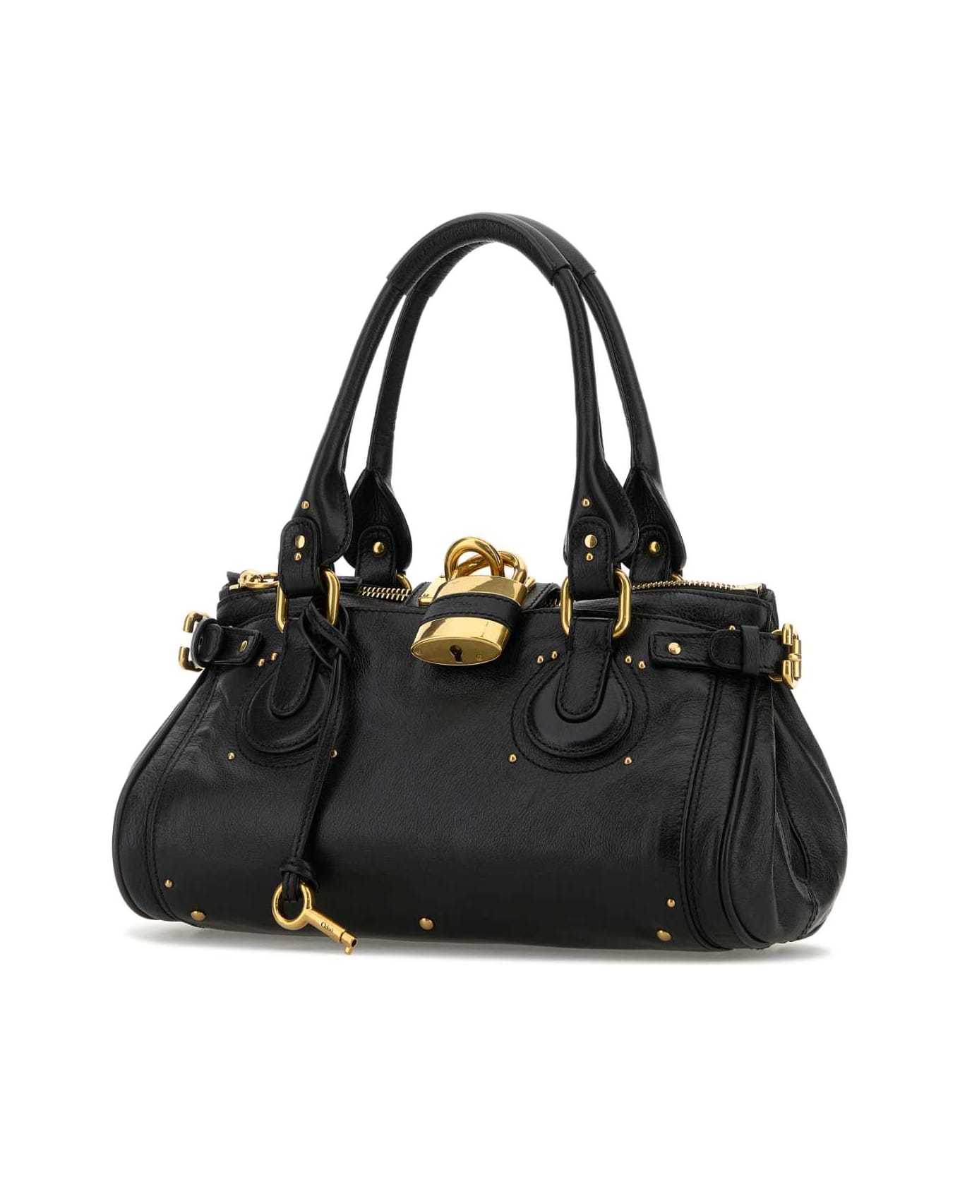 Chloé Black Leather Paddington Shoulder Bag - BLACK