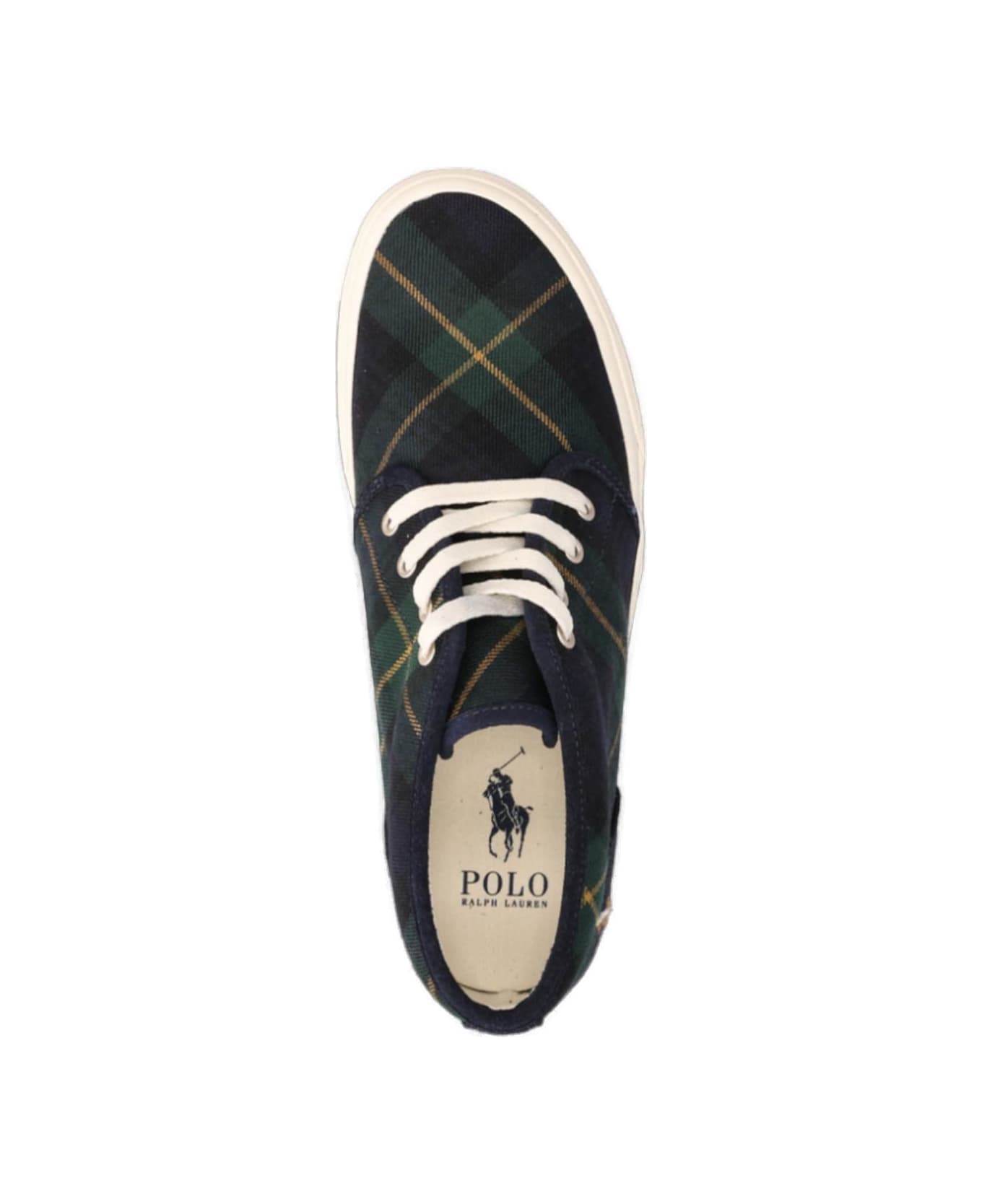 Polo Ralph Lauren Logo Embroidered Lace-up Sneakers - Blue