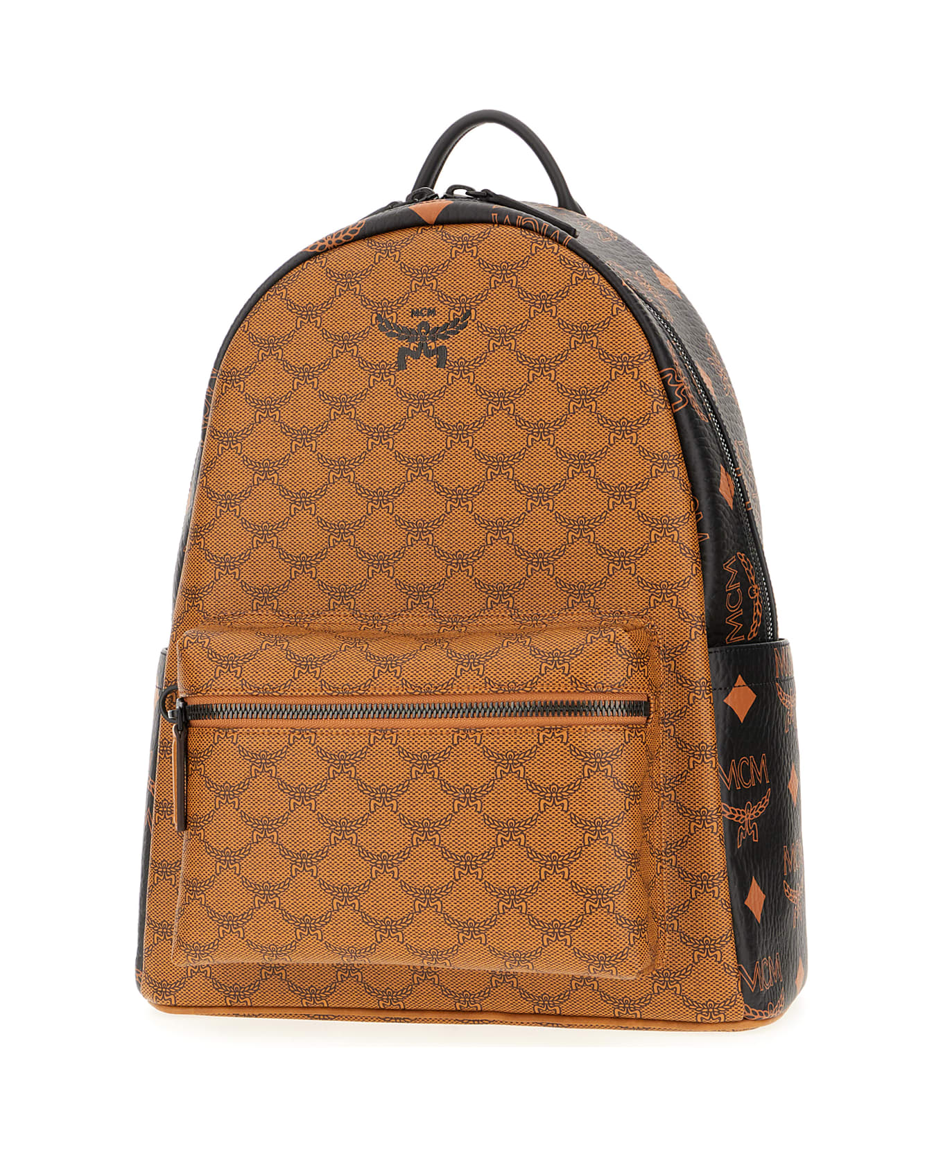 MCM Printed Synthetic Leather Backpack - Cognac