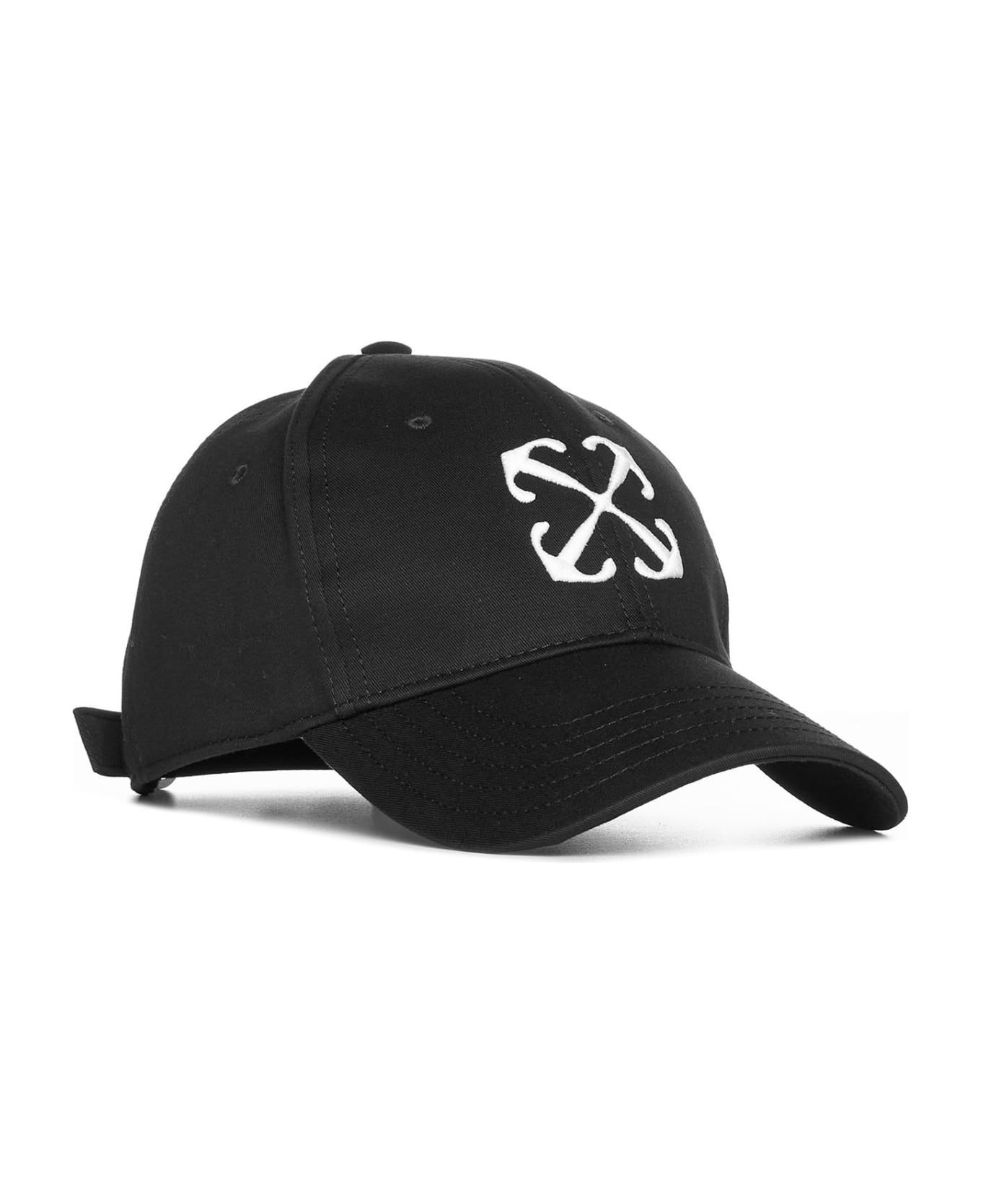 Off-White Arrow Logo Baseball Cap - Black white 帽子