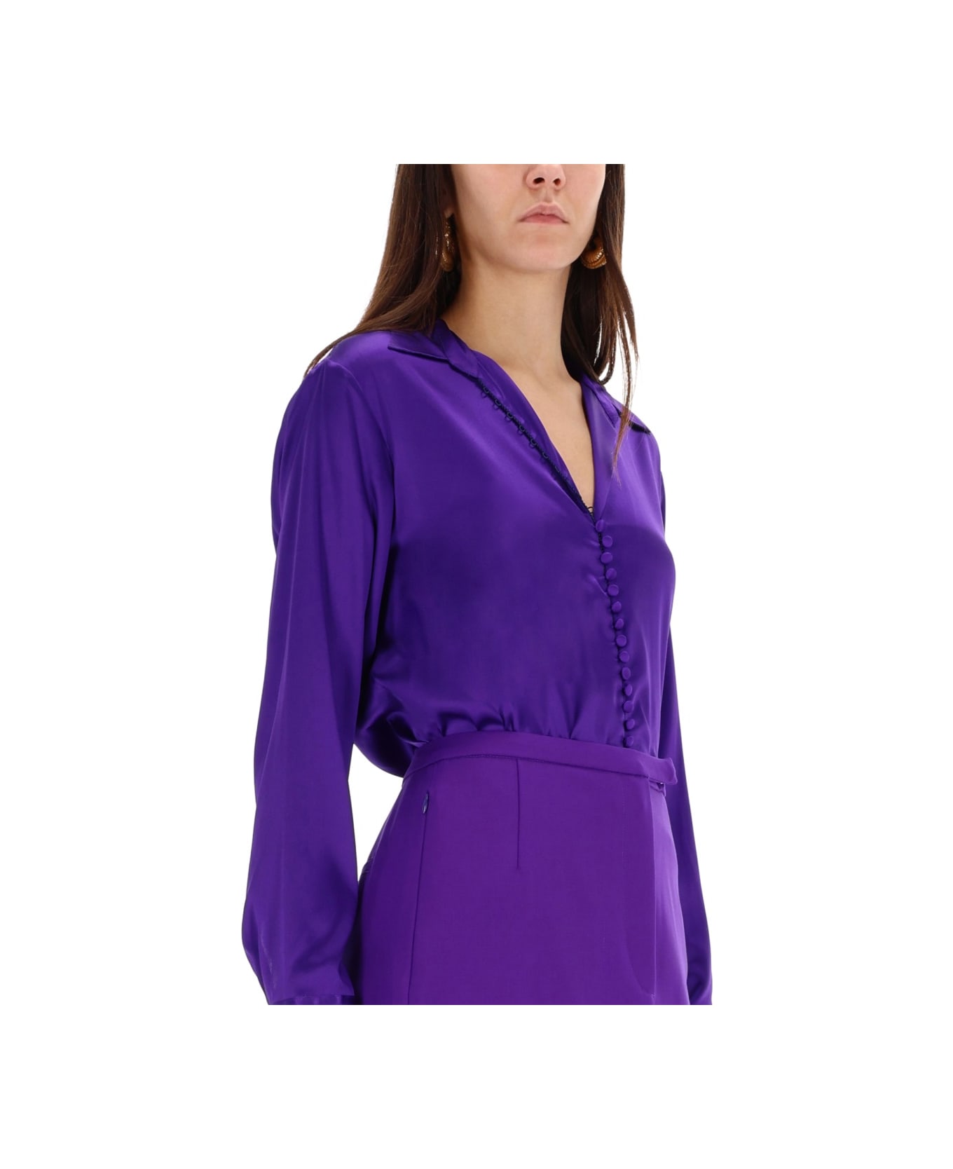 Dries Van Noten Silk Shirt - PURPLE