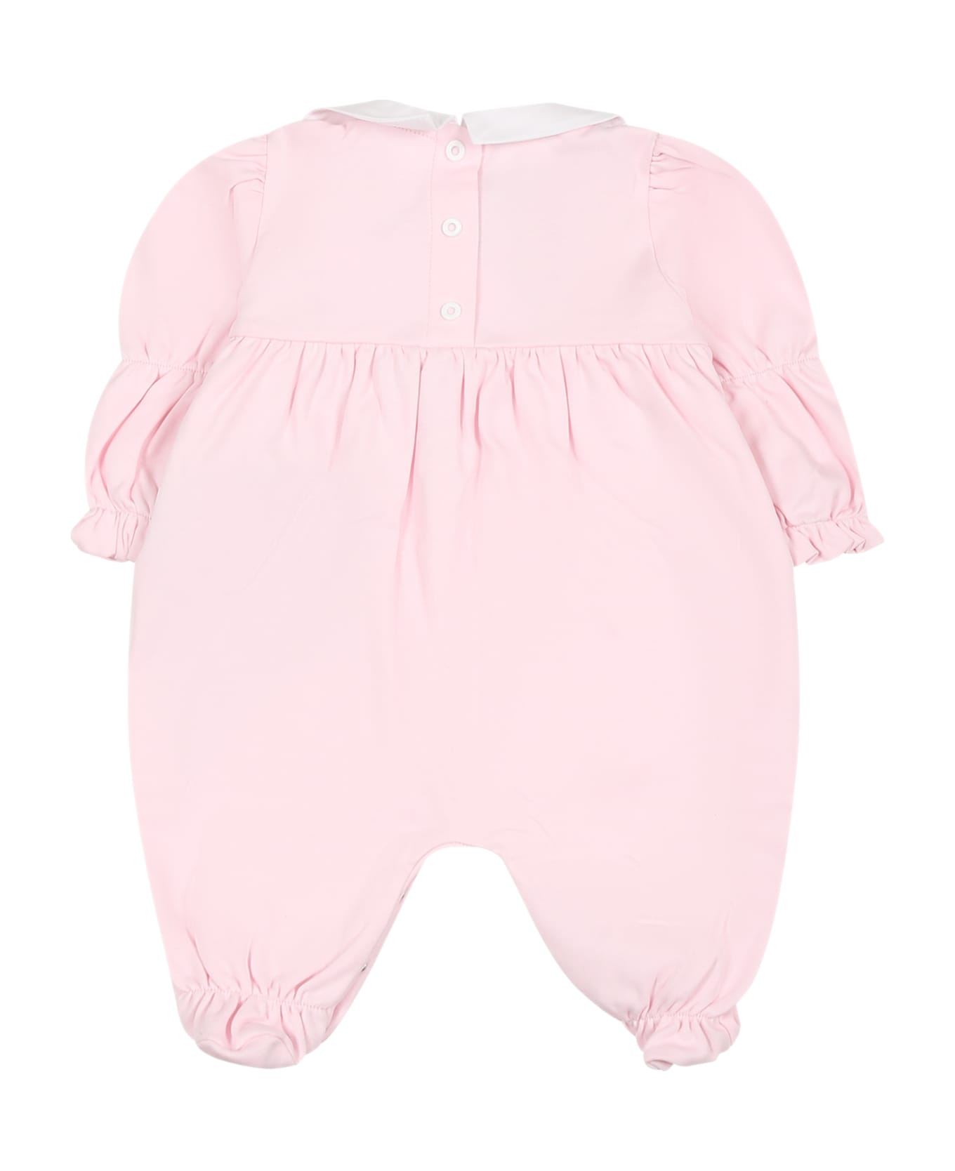Balmain Pink Set For Baby Girl With Logo - Pink
