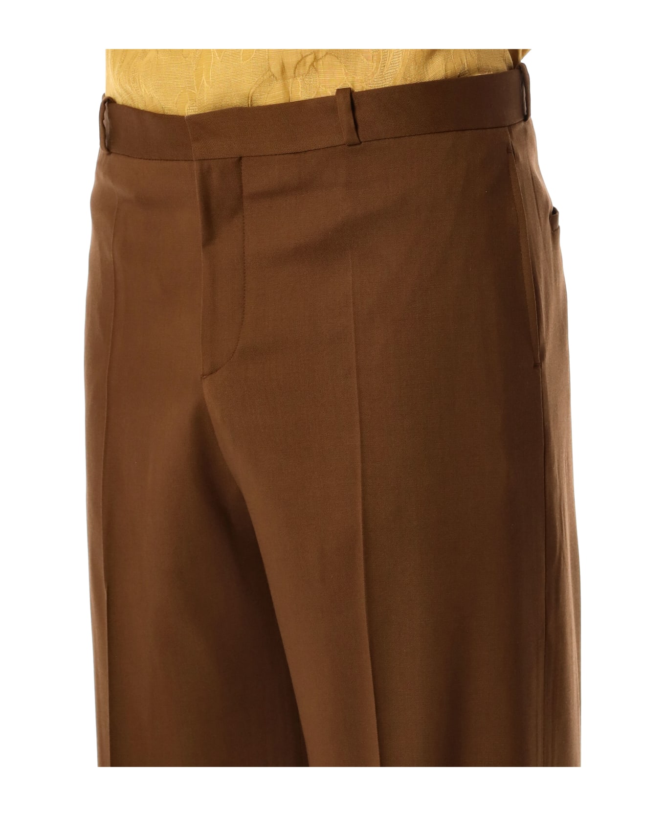 CMMN SWDN Otto Wide-leg Trousers - BROWN ボトムス