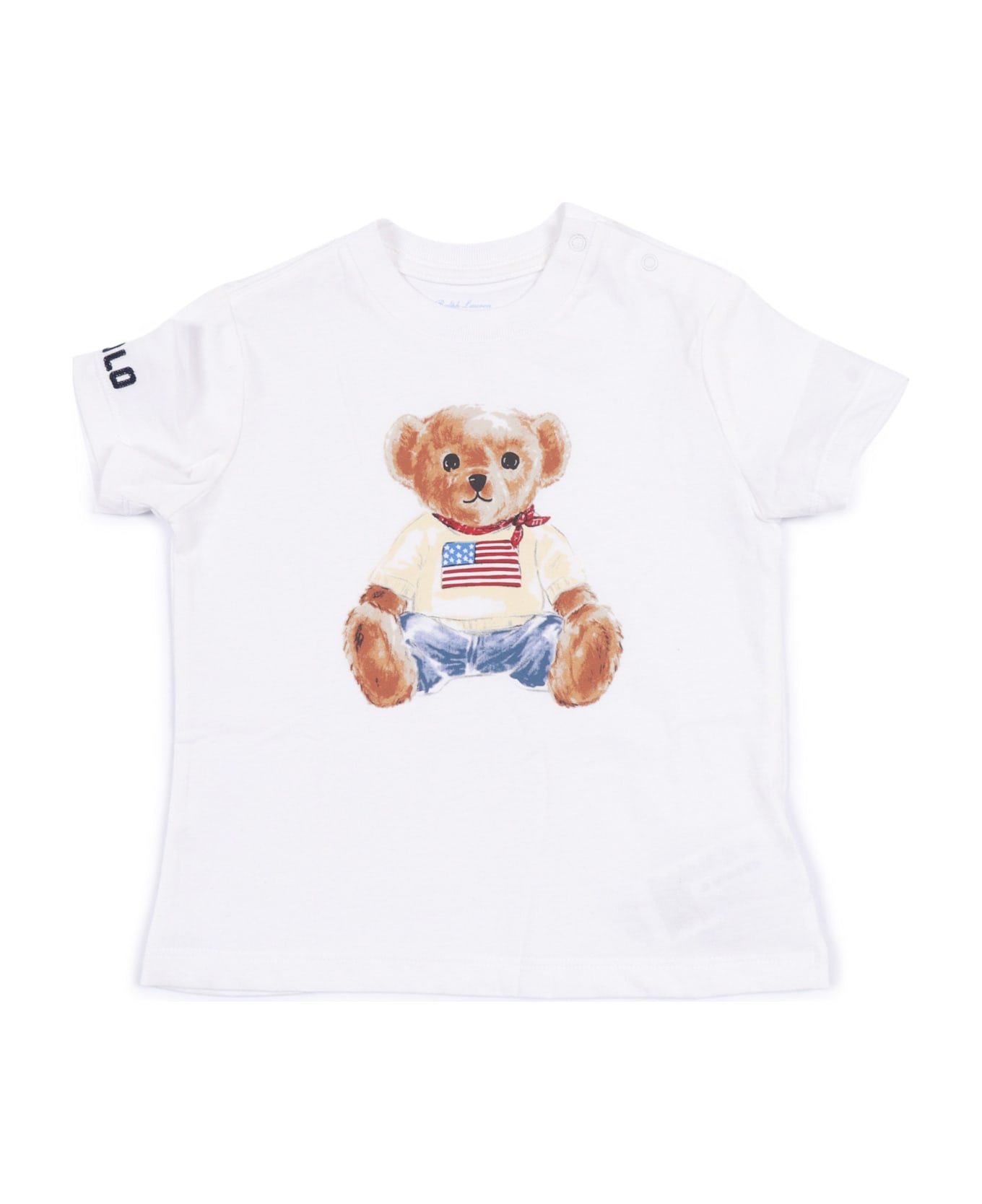 Polo Ralph Lauren Bear Tee-knit Shirts-t-shirt - WHITE