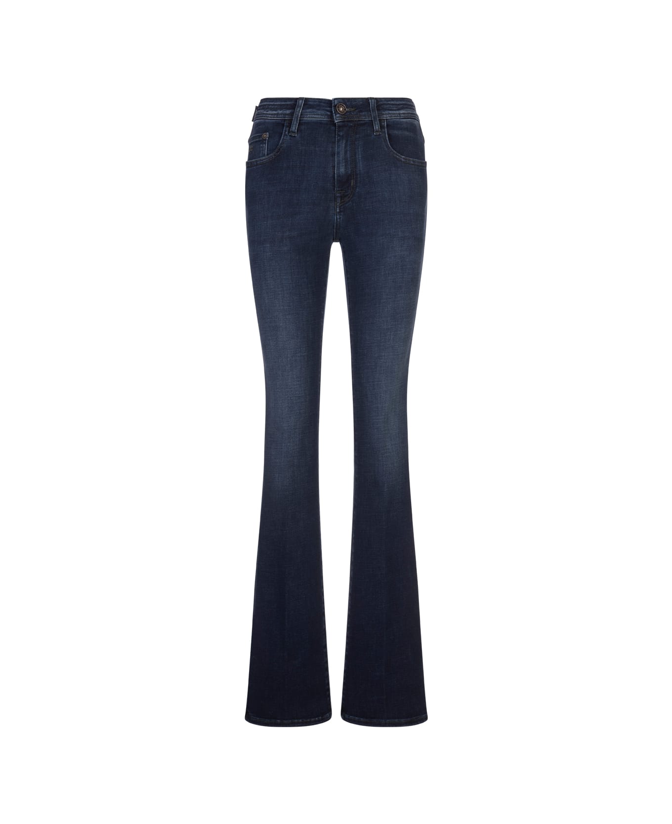 Jacob Cohen Vivian Bootcut Jeans In Medium Blue Power Stretch Denim - Blue