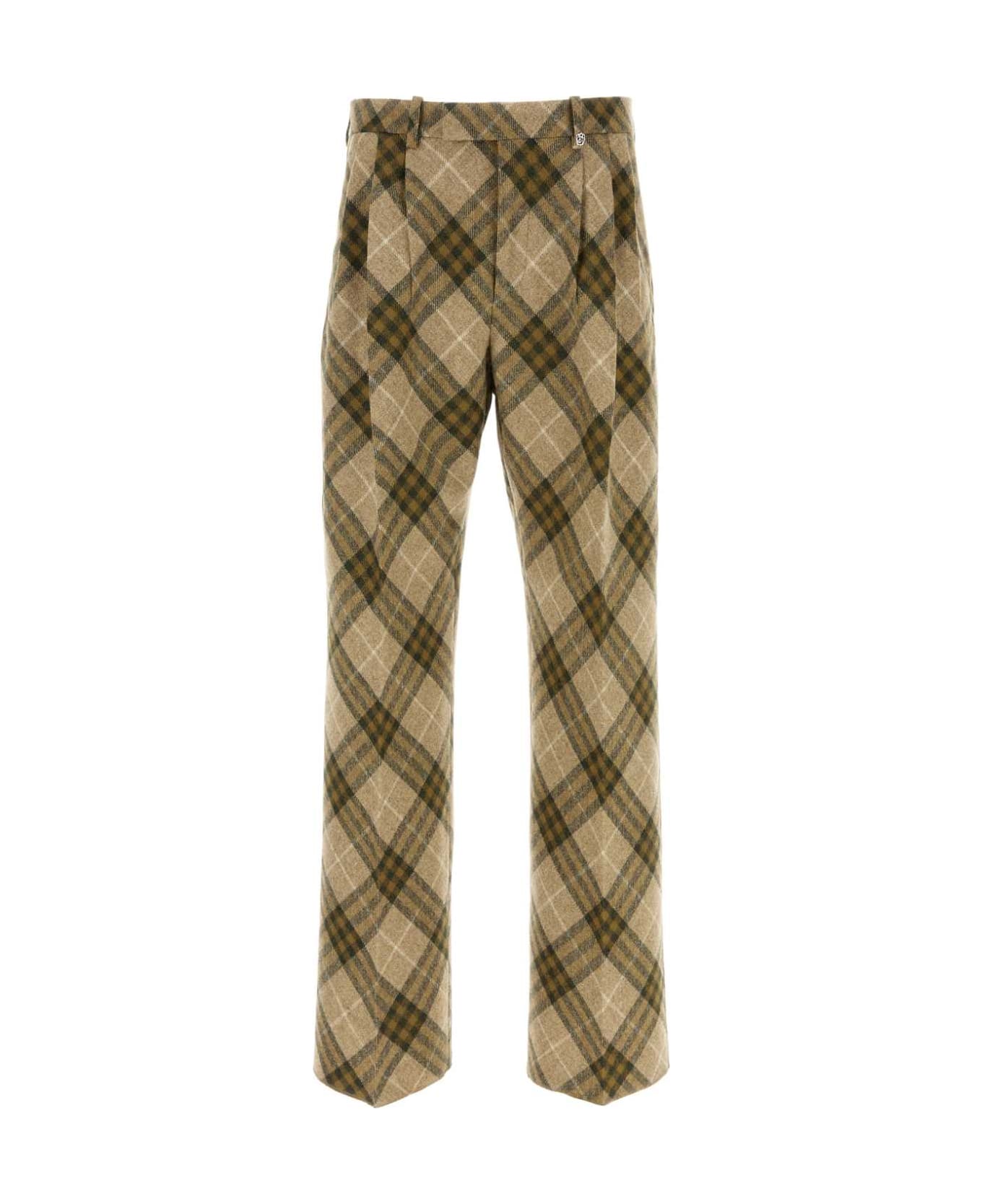 Burberry Embroidered Wool Pant - CAMPIPCHECK